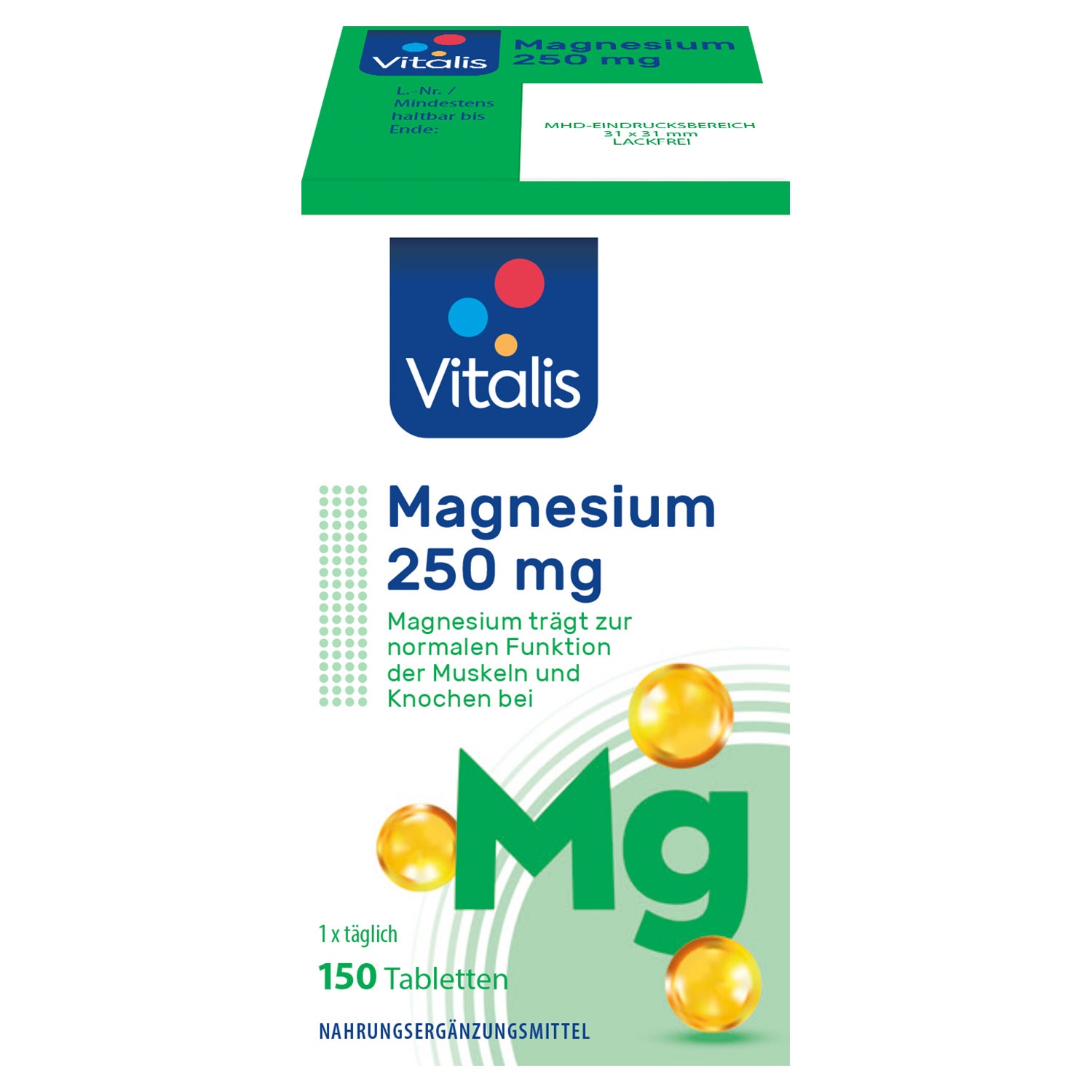 VITALIS® Magnesium 250 mg oder Calcium 400 mg + Vitamin D₃