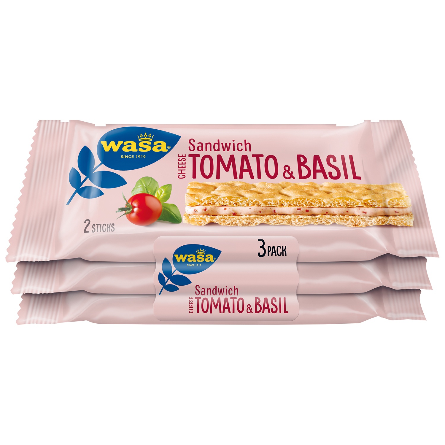 WASA Trio de sandwich tomate et basilic