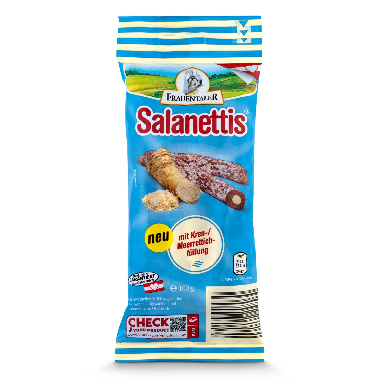 GENUSS 100% aus Österreich Gefüllte Salanettis, Kren