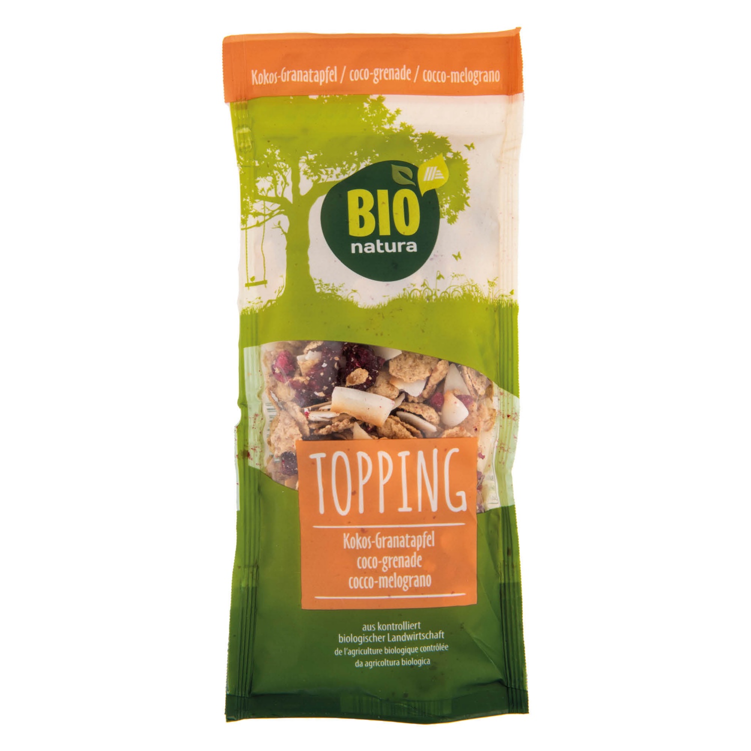 BIO NATURA Bio topping, kókusz-gránátalma, 85 g