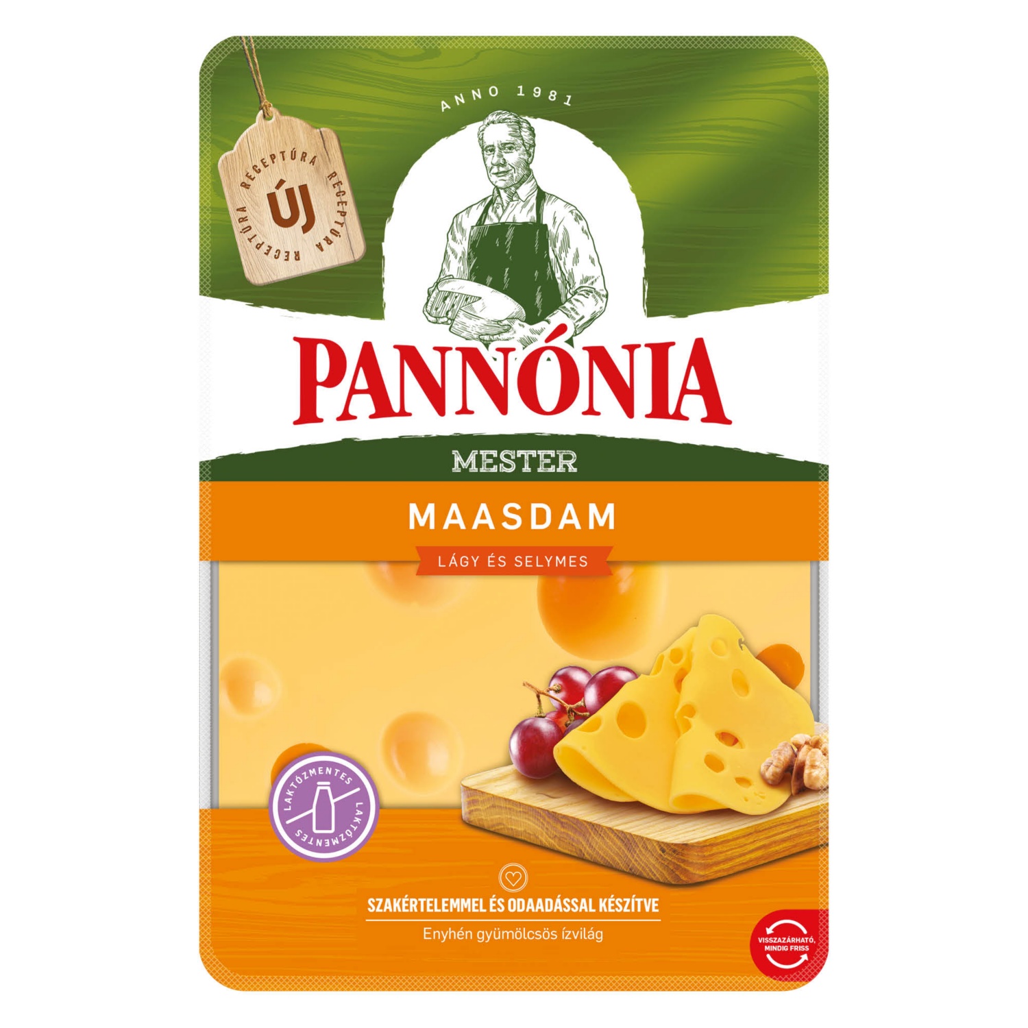 PANNÓNIA Szeletelt sajt, 125 g