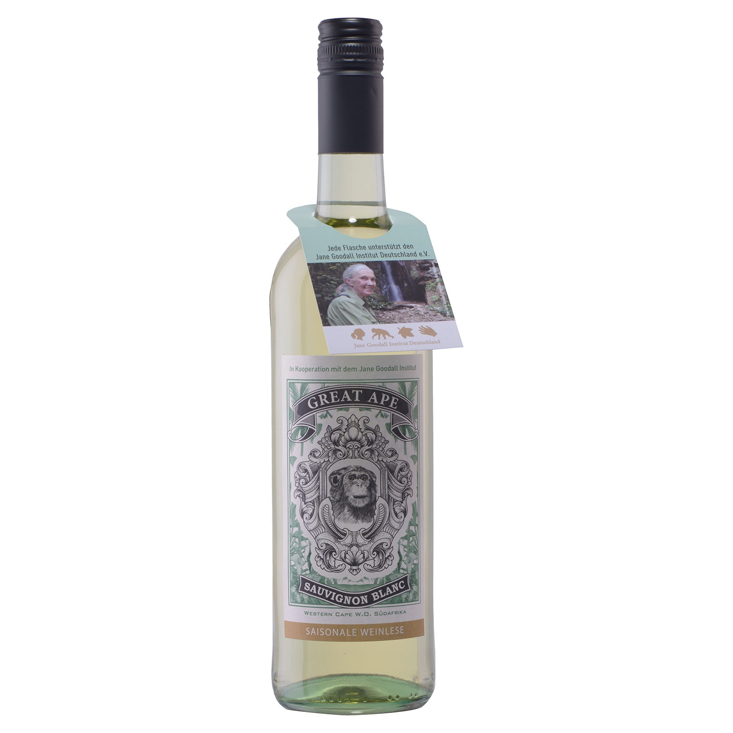 GREAT APE Sauvignon Blanc Western Cape W. O. Südafrika - Fairtrade- Jane  Goodall 2022 0,75 l | ALDI SÜD | Weißweine