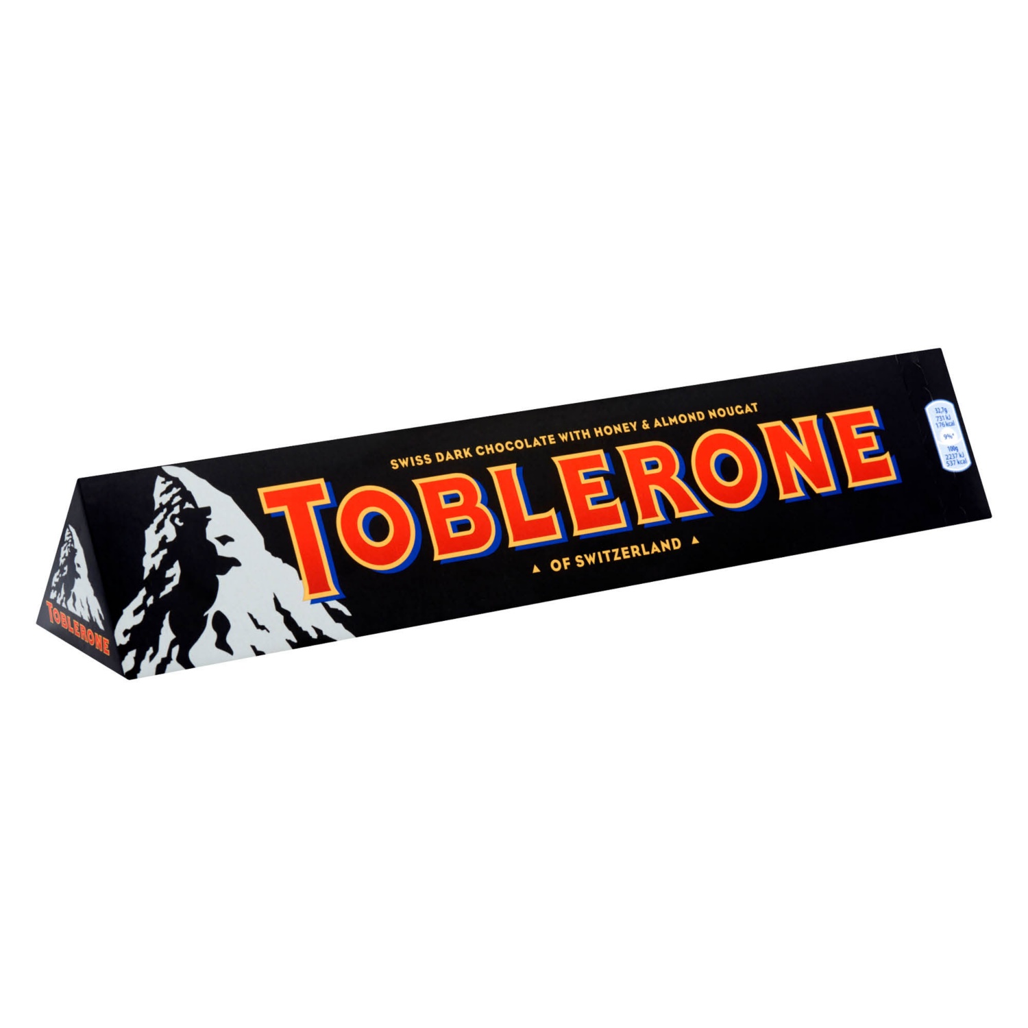 TOBLERONE Svájci csokoládé, étcsokoládé, 100 g