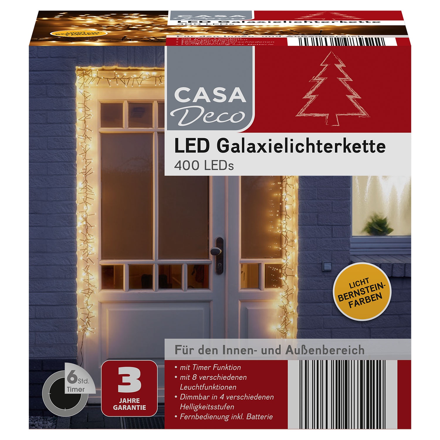 CASA DECO LED-Galaxie-Lichterkette mit 400 LEDs