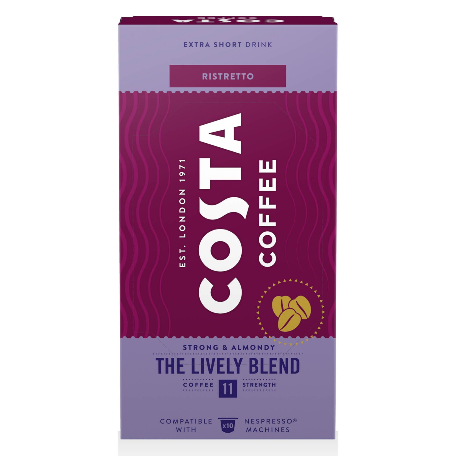 COSTA COFFEE Kávékapszula, The Lively Blend, 10 darab