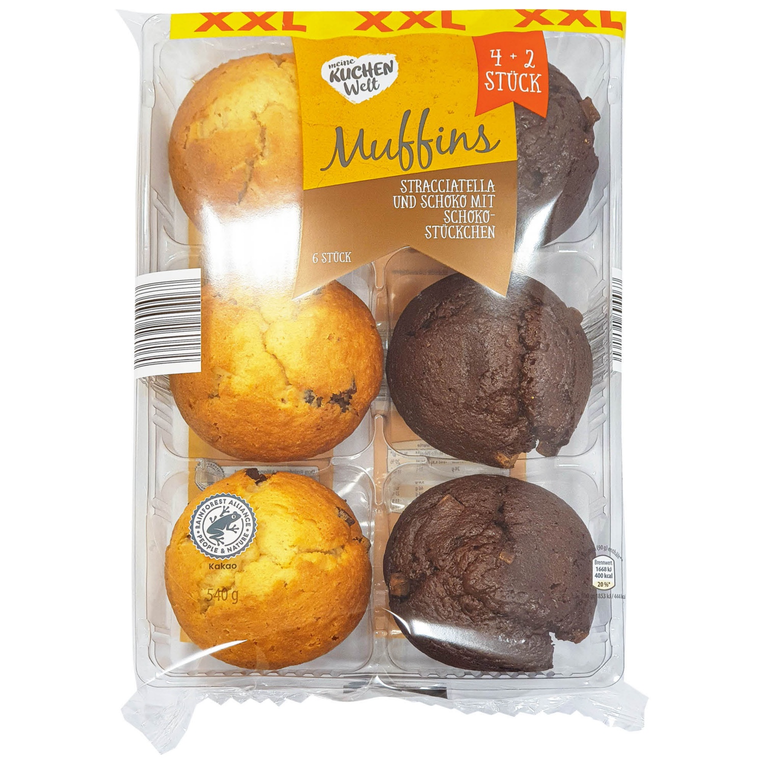 MEINE KUCHENWELT Muffins XXL, Stracciatella &amp; Schokolade | ALDI SUISSE