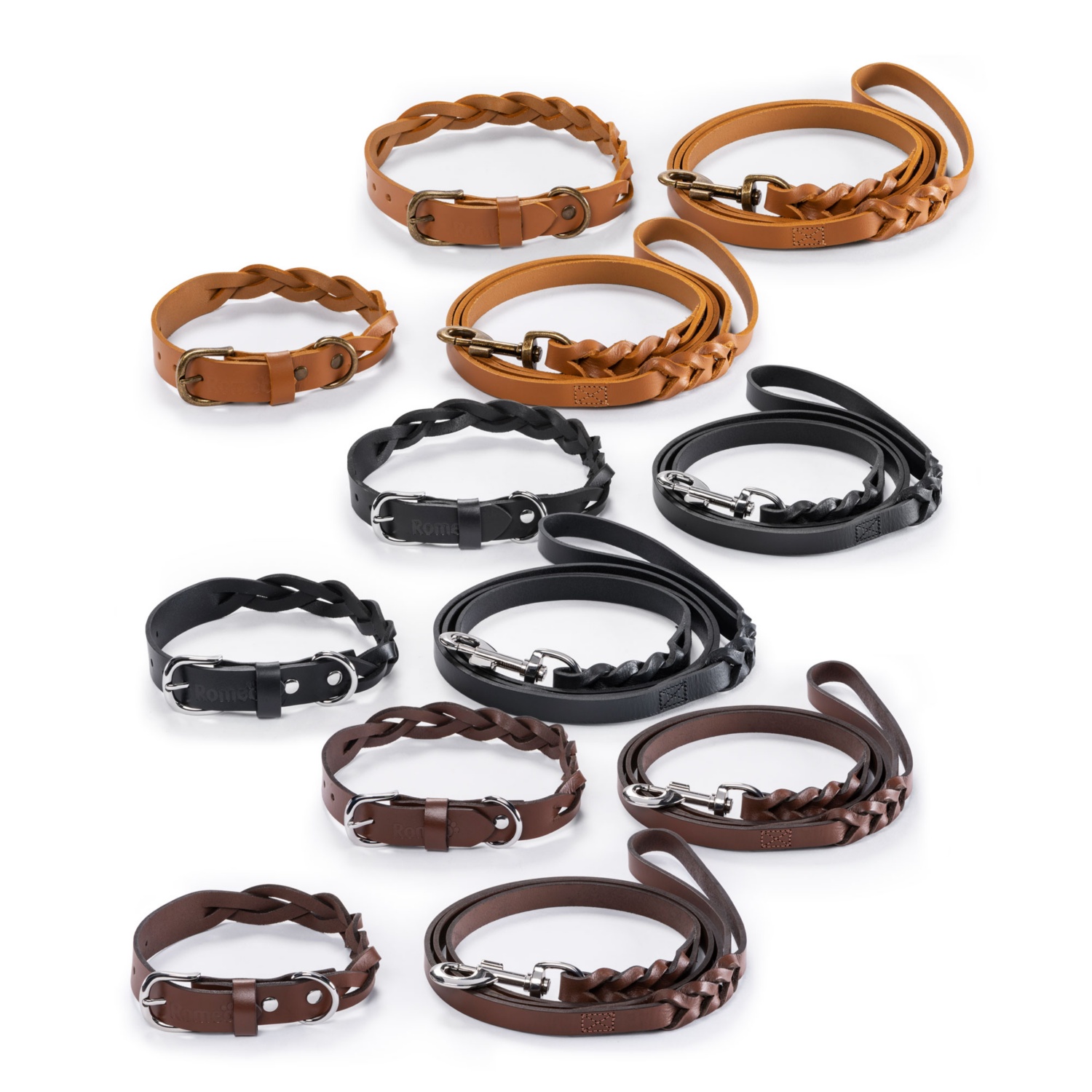 ROMEO Leine und Halsband aus Leder