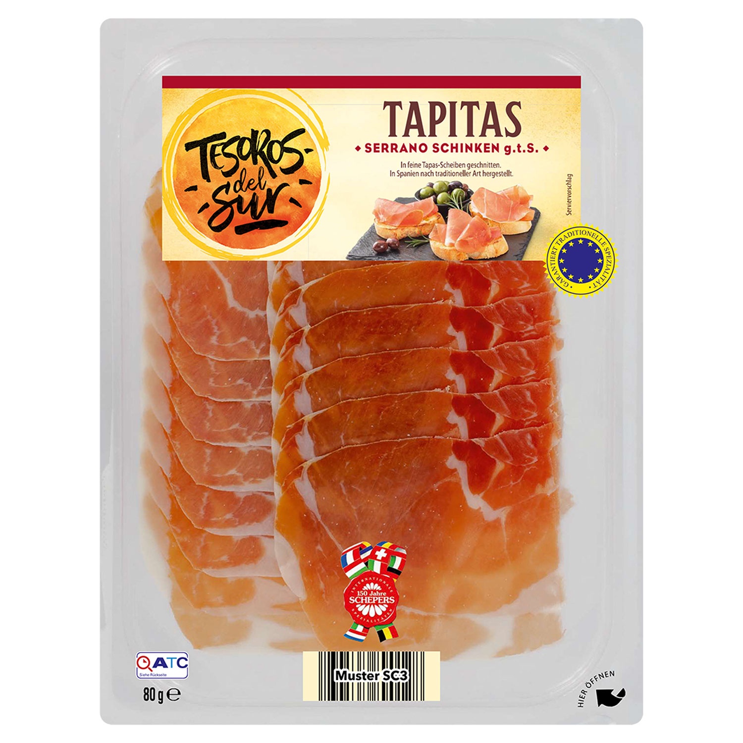 TESOROS DEL SUR Serrano-Schinkenspezialität 80 g