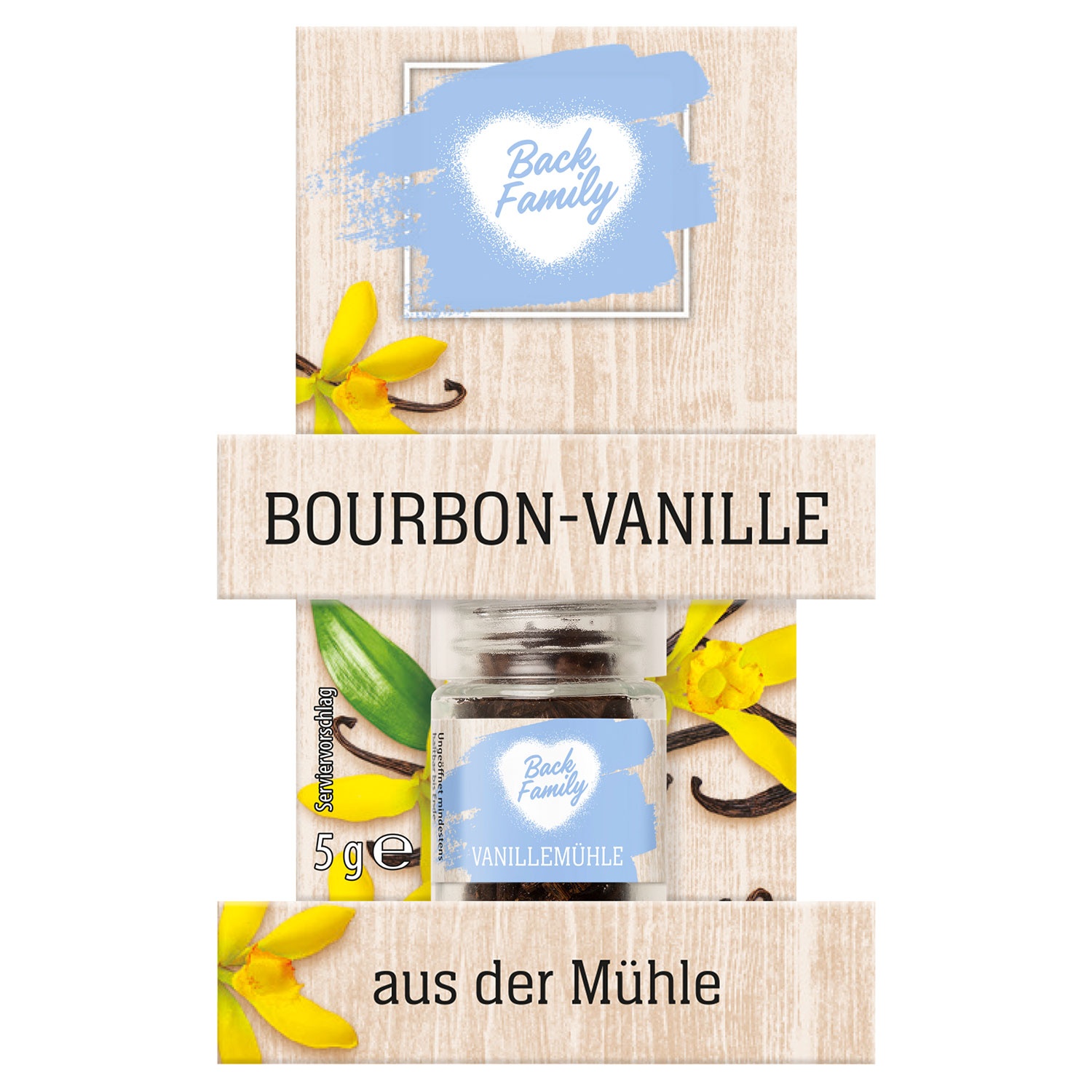 BACK FAMILY Bourbon-Vanille-Mühle 5 g