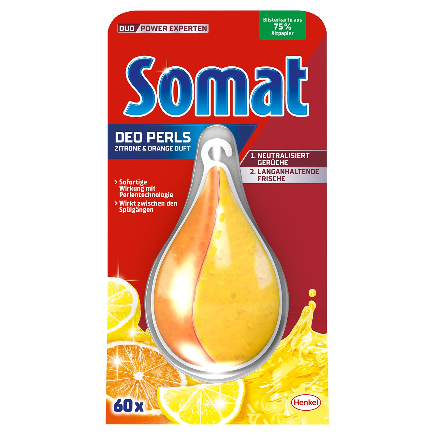 SOMAT Spülmaschinen-Pflege Deo Duo-Perls® Zitrone & Orange
