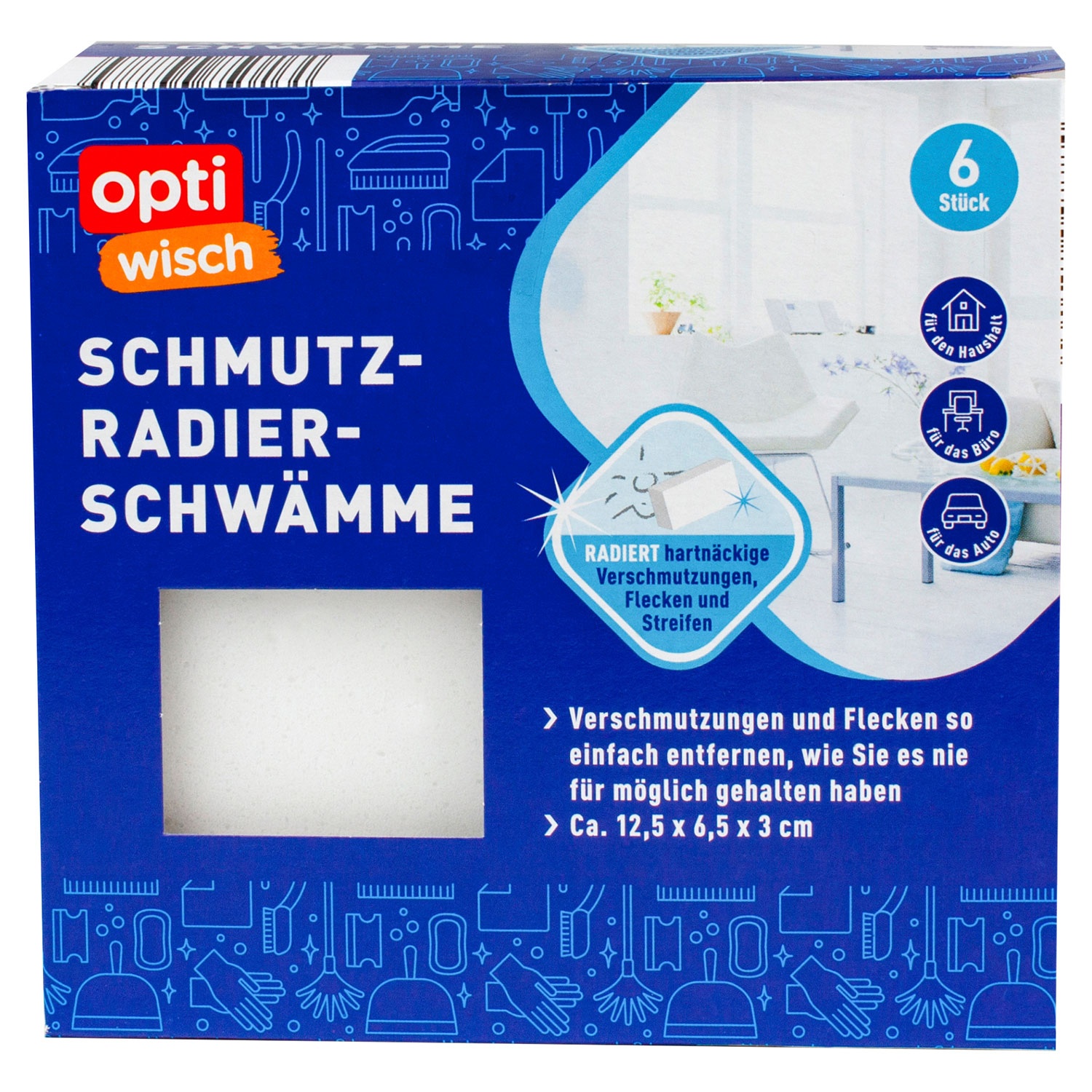 OPTIWISCH Schmutz-Radier-Schwämme, 6er-Packung