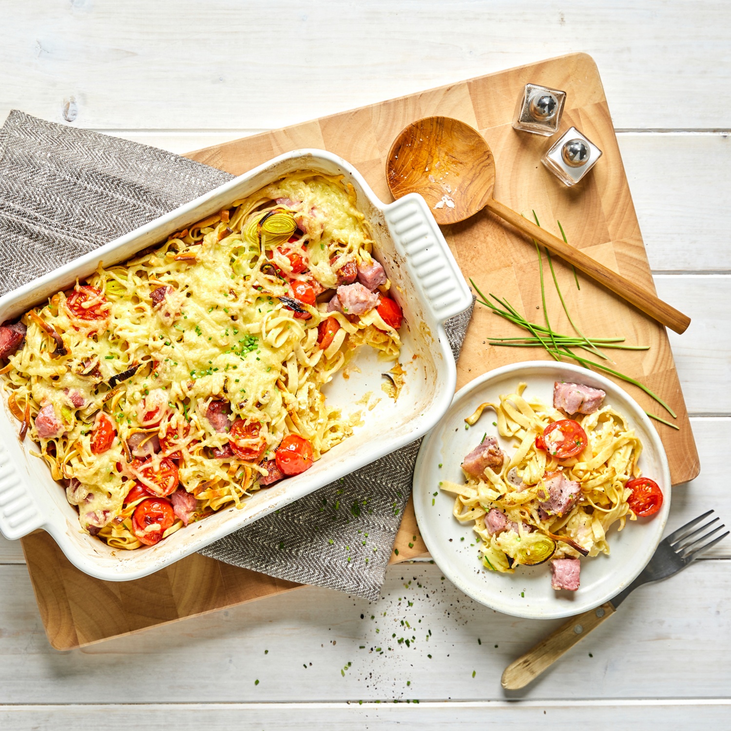 Pasta-Lauch-Gratin mit Kassler | ALDI Rezeptwelt