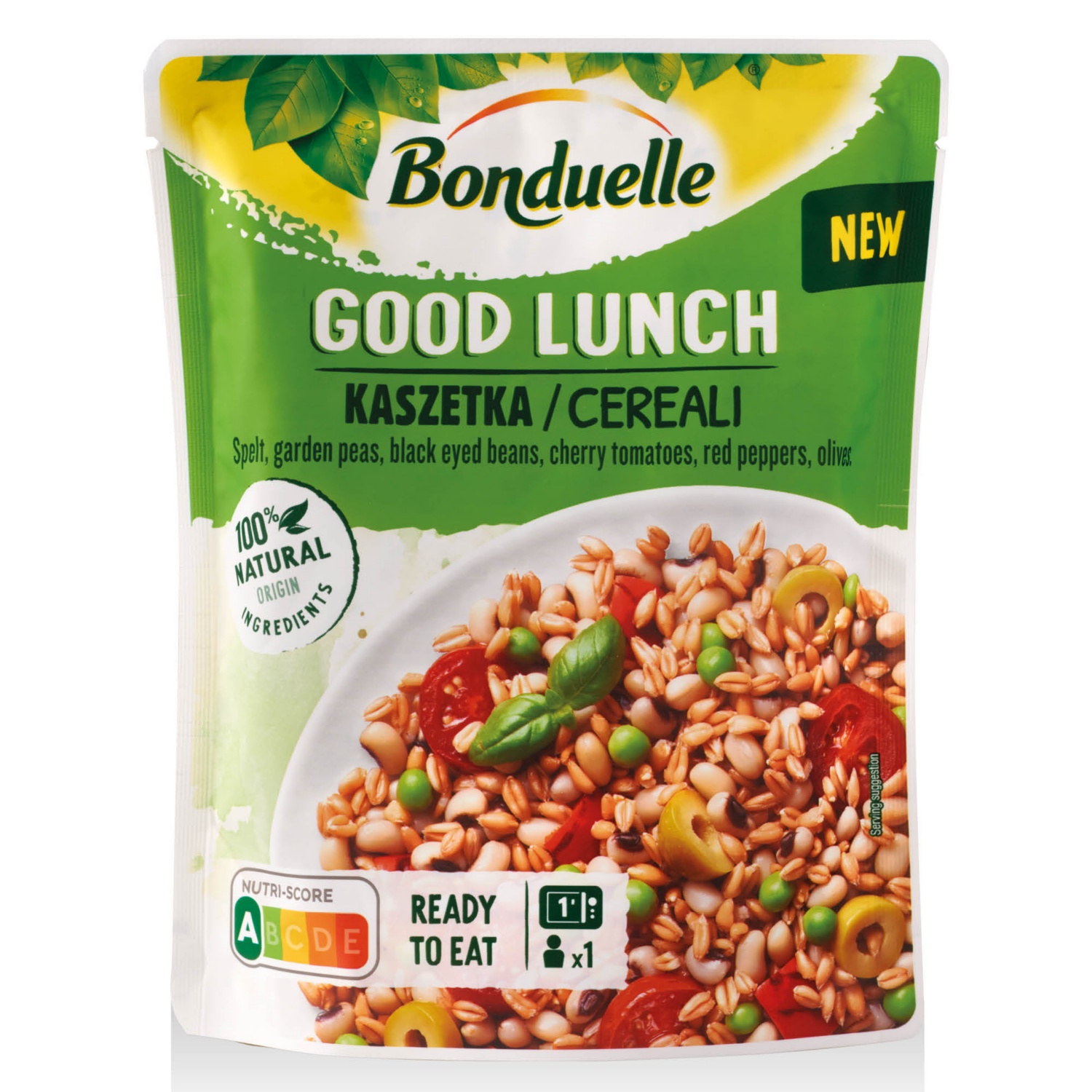 BONDUELLE Good Lunch készétel 250 g, tönkölybúza és borsó
