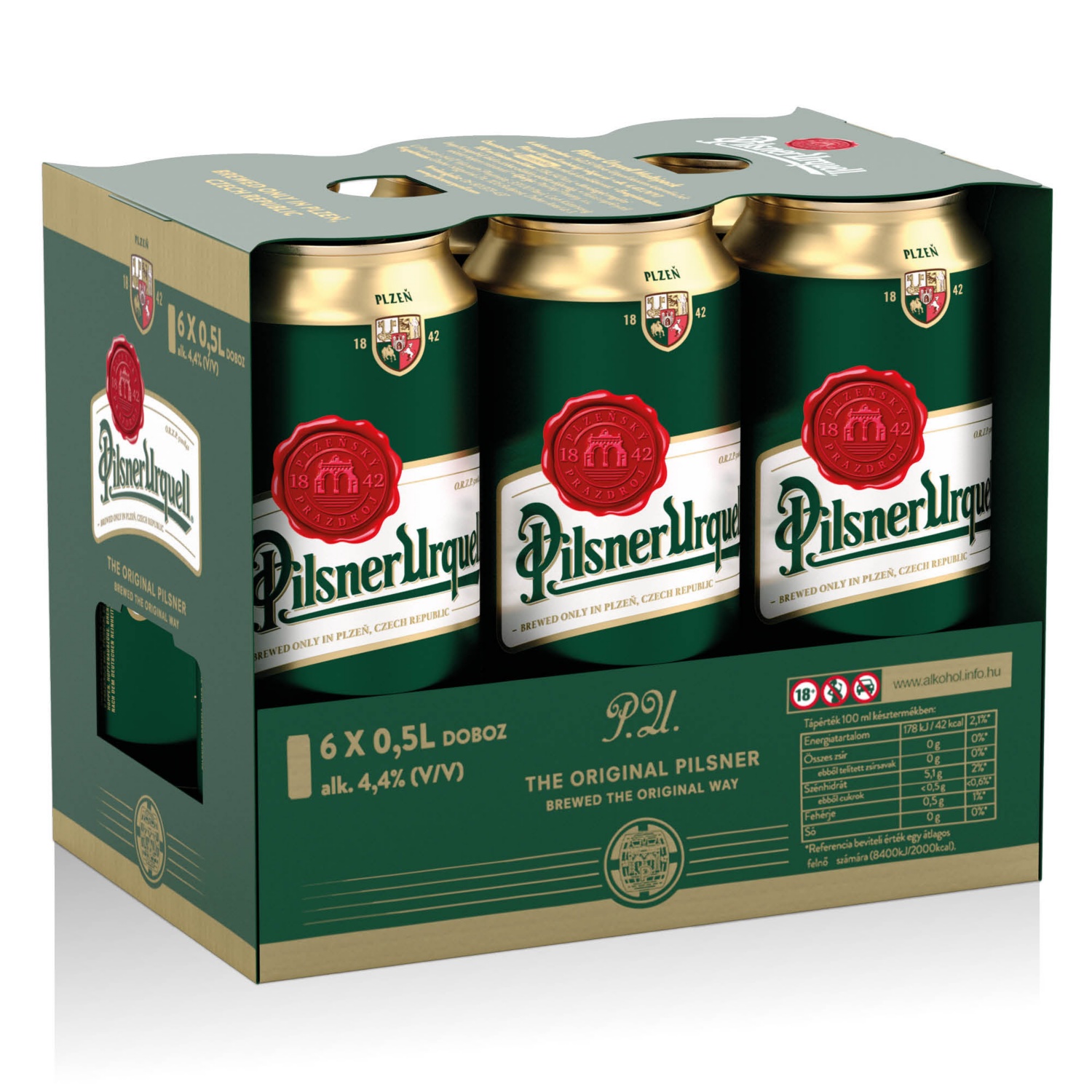 PILSNER URQUELL Minőségi világos sör, 6 doboz