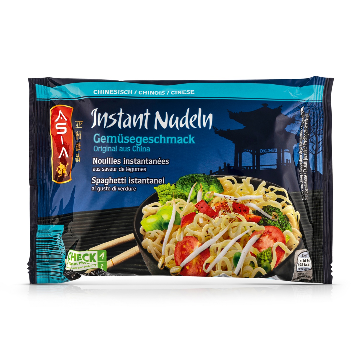 ASIA Instant Nudelgericht, Gemüsegeschmack