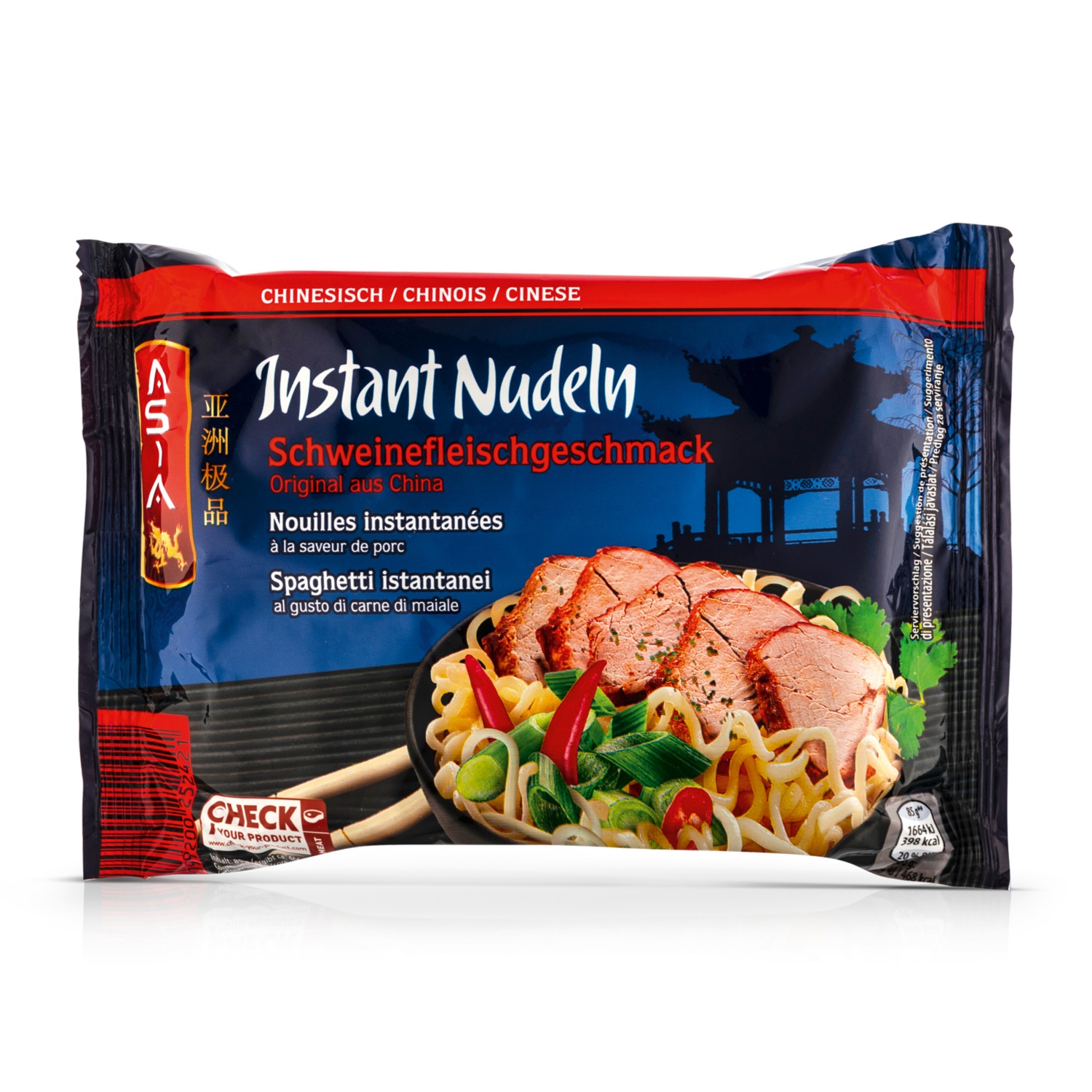 ASIA Instant Nudelgericht, Schweinefleischgeschmack