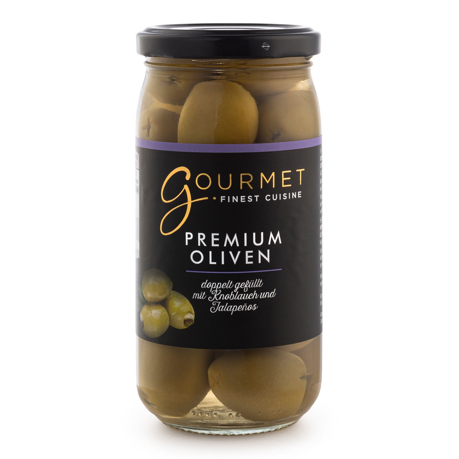 GOURMET Griechische Oliven, doppelt gefüllt, Knoblauch-Jalapeno | ALDI ...