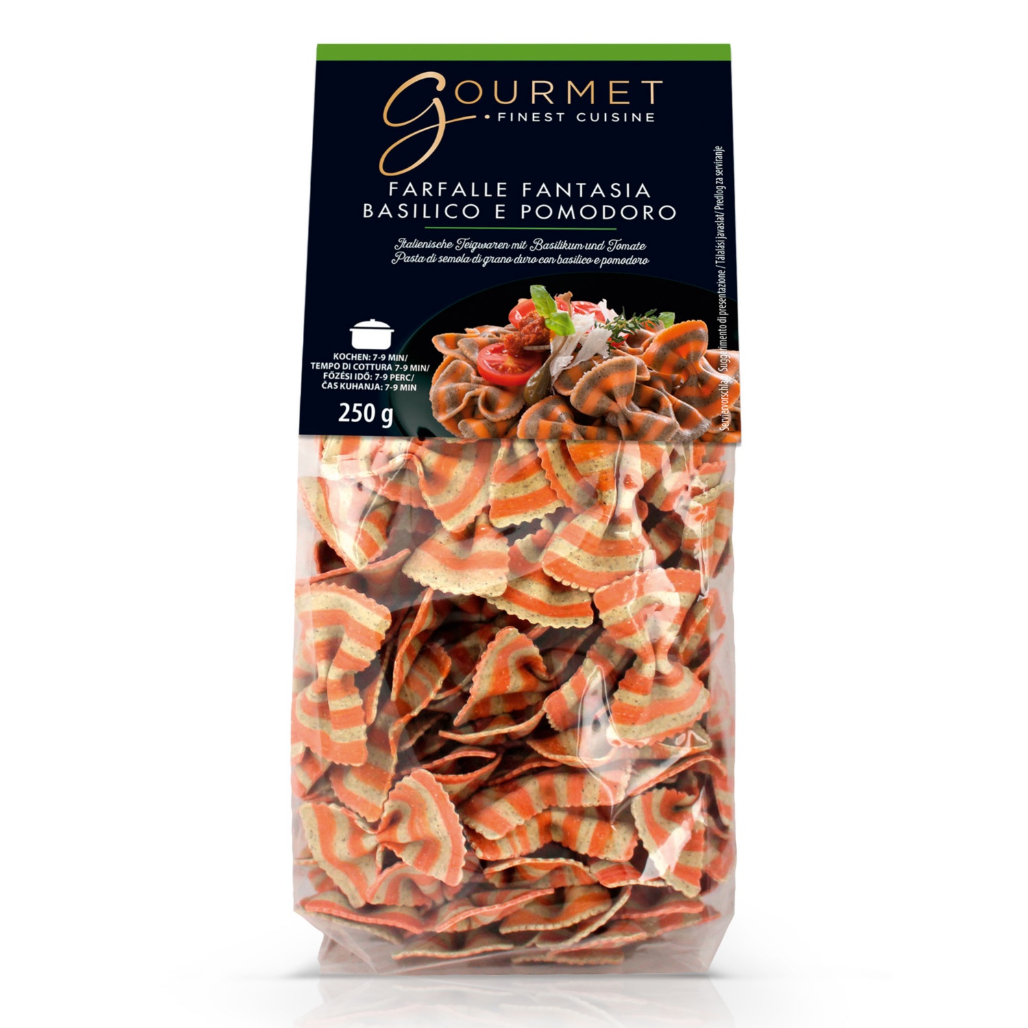 GOURMET FINEST CUISINE Farfalle Fantasia, mit Basilikum und Tomaten
