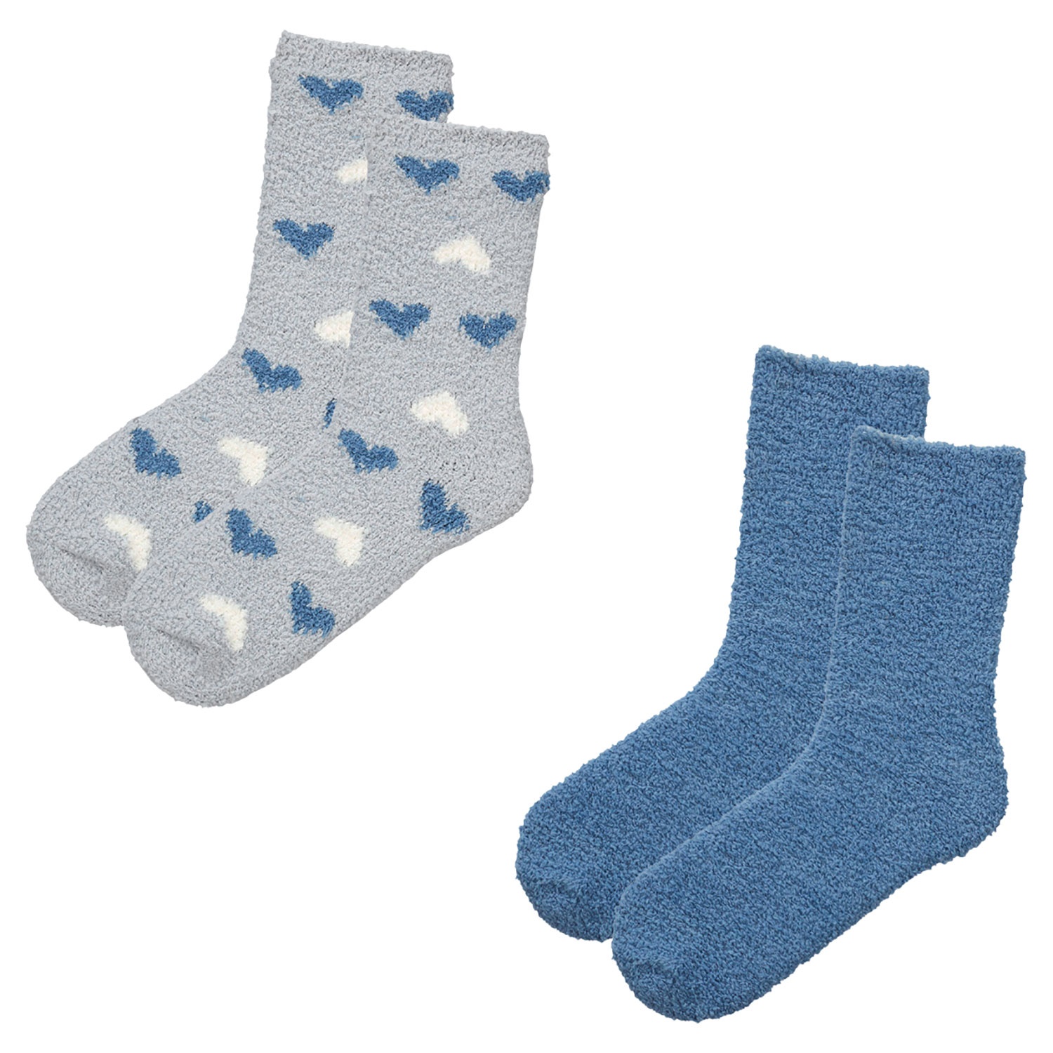 BLUE MOTION Damen Flausch-Socken, 2er-Set