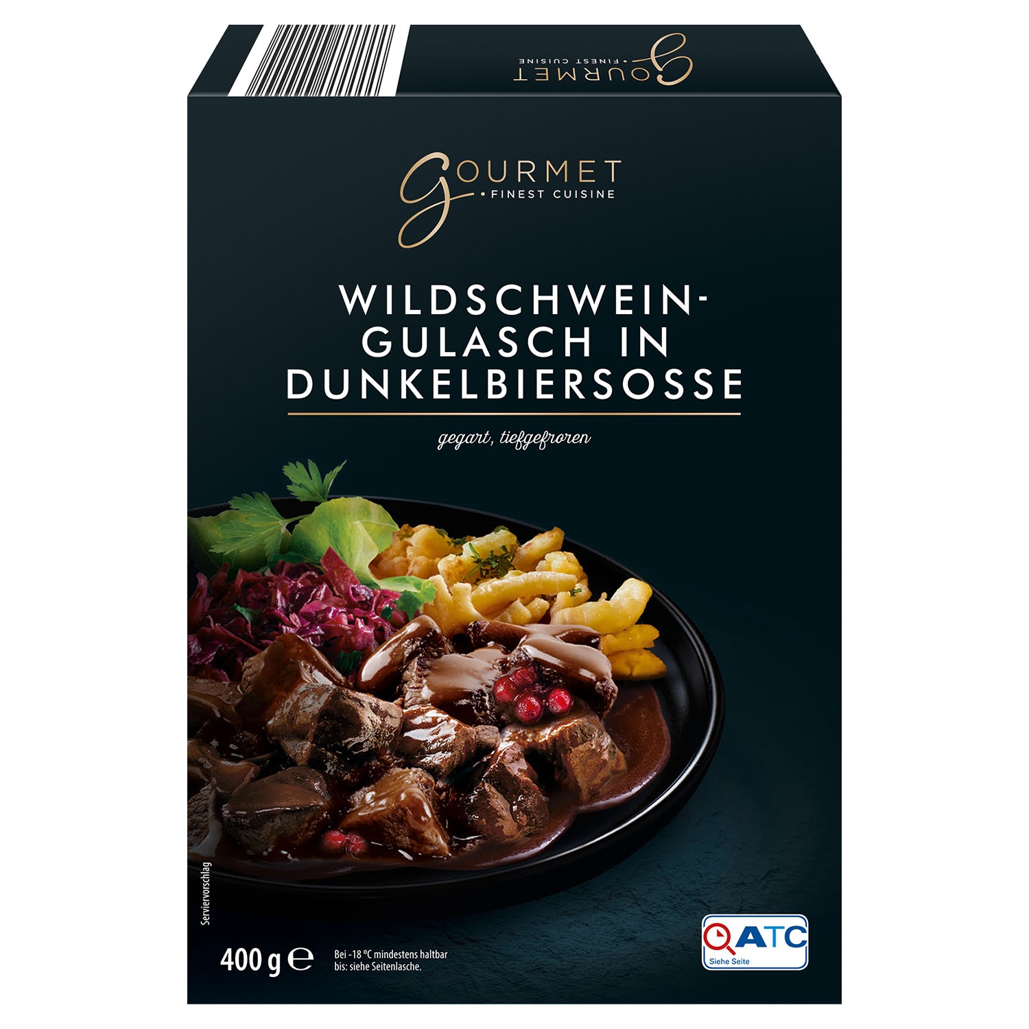 GOURMET FINEST COUSINE Wildschwein-Gulasch in Dunkelbiersauce 400 g