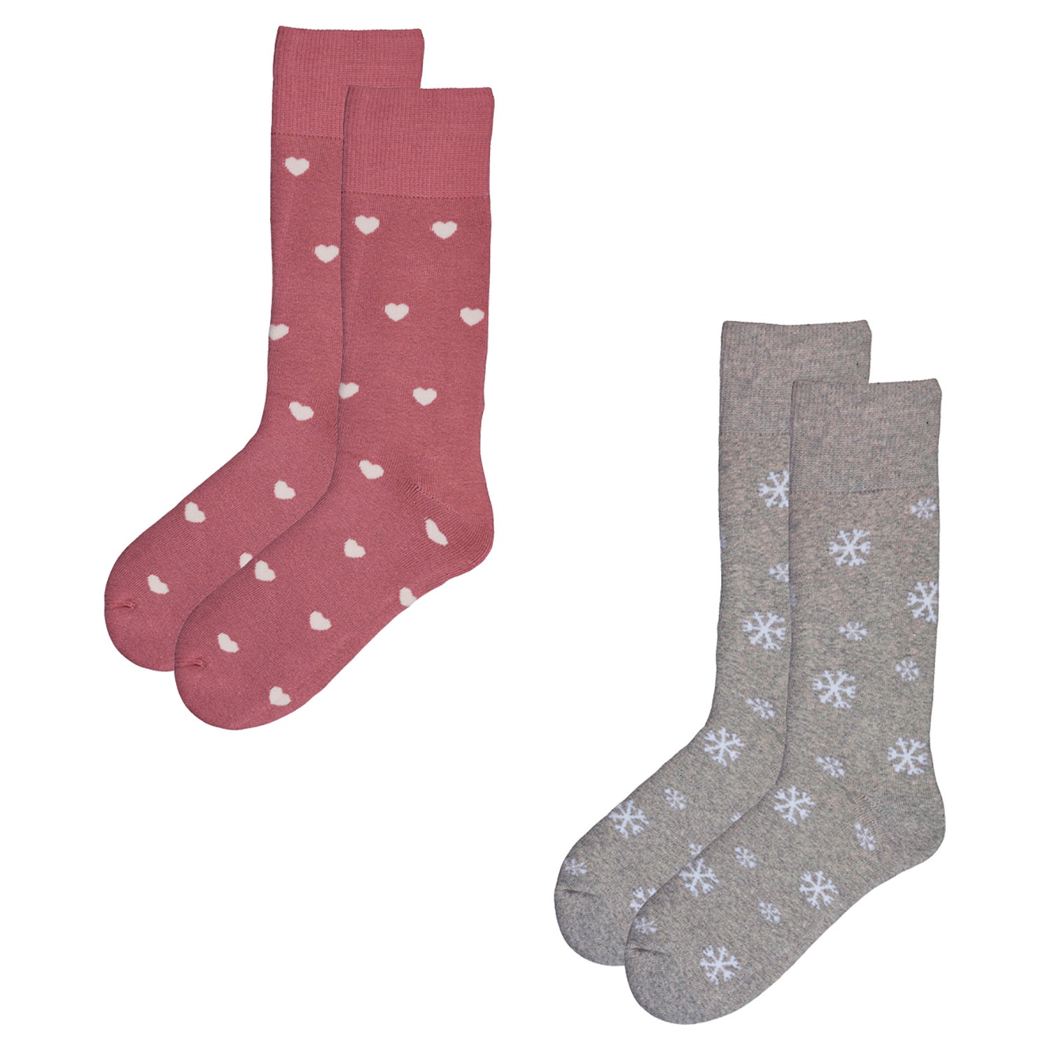 Damen und Herren Casual-Mountain-Socken, 2 Paar