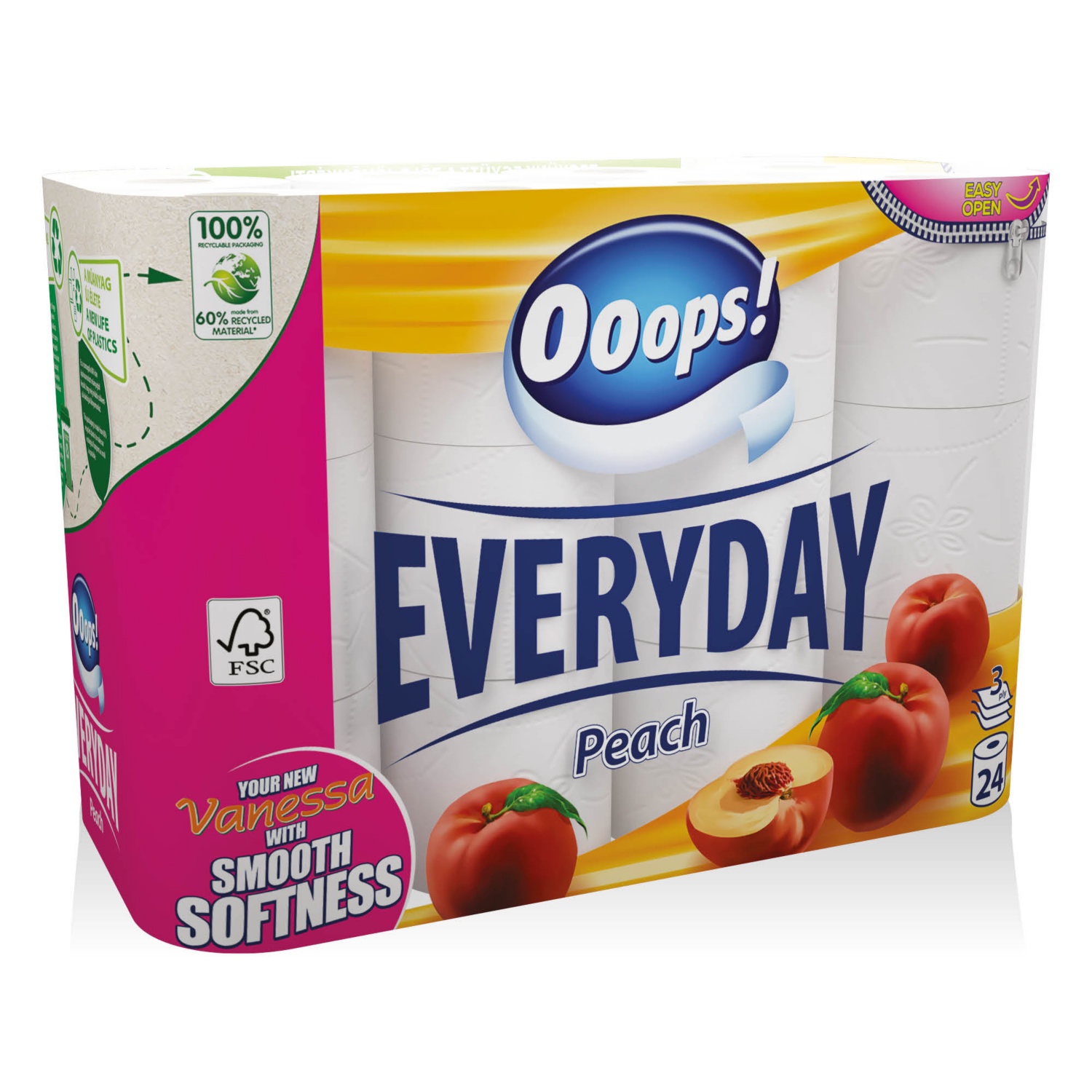 OOOPS! Everyday toalettpapír, 24 tekercs