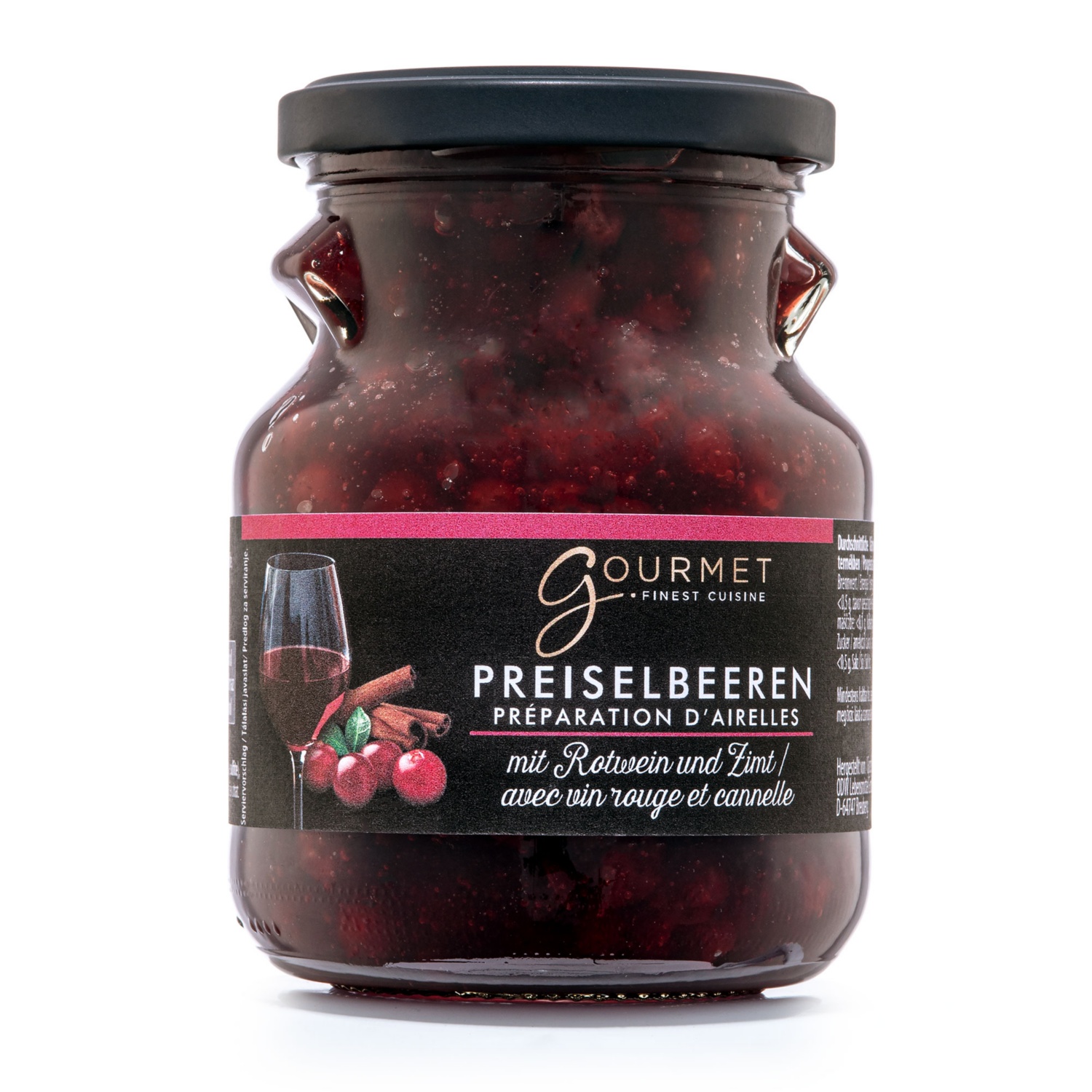 GOURMET Preiselbeer Variation, Rotwein und Zimt