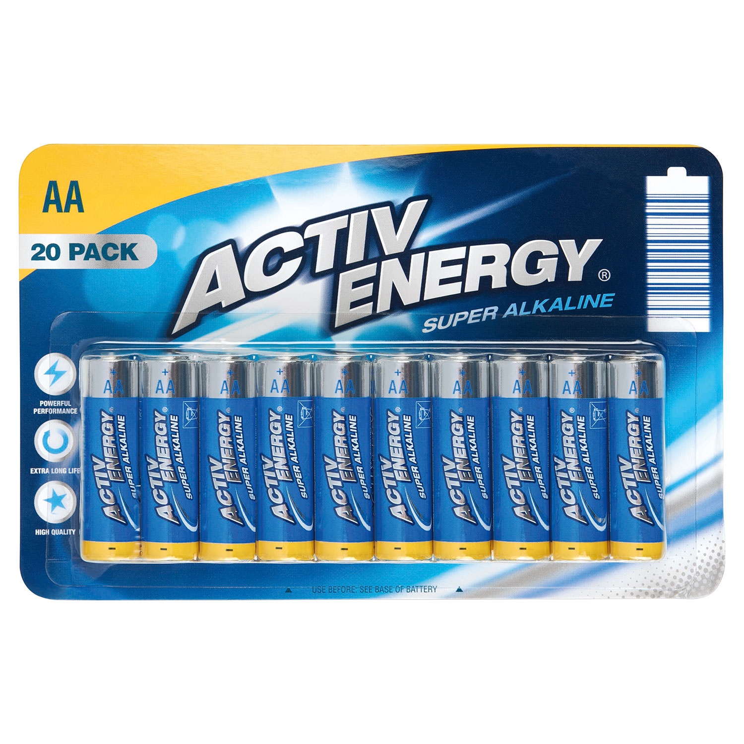 ACTIV ENERGY® Batterien, 20er-Packung