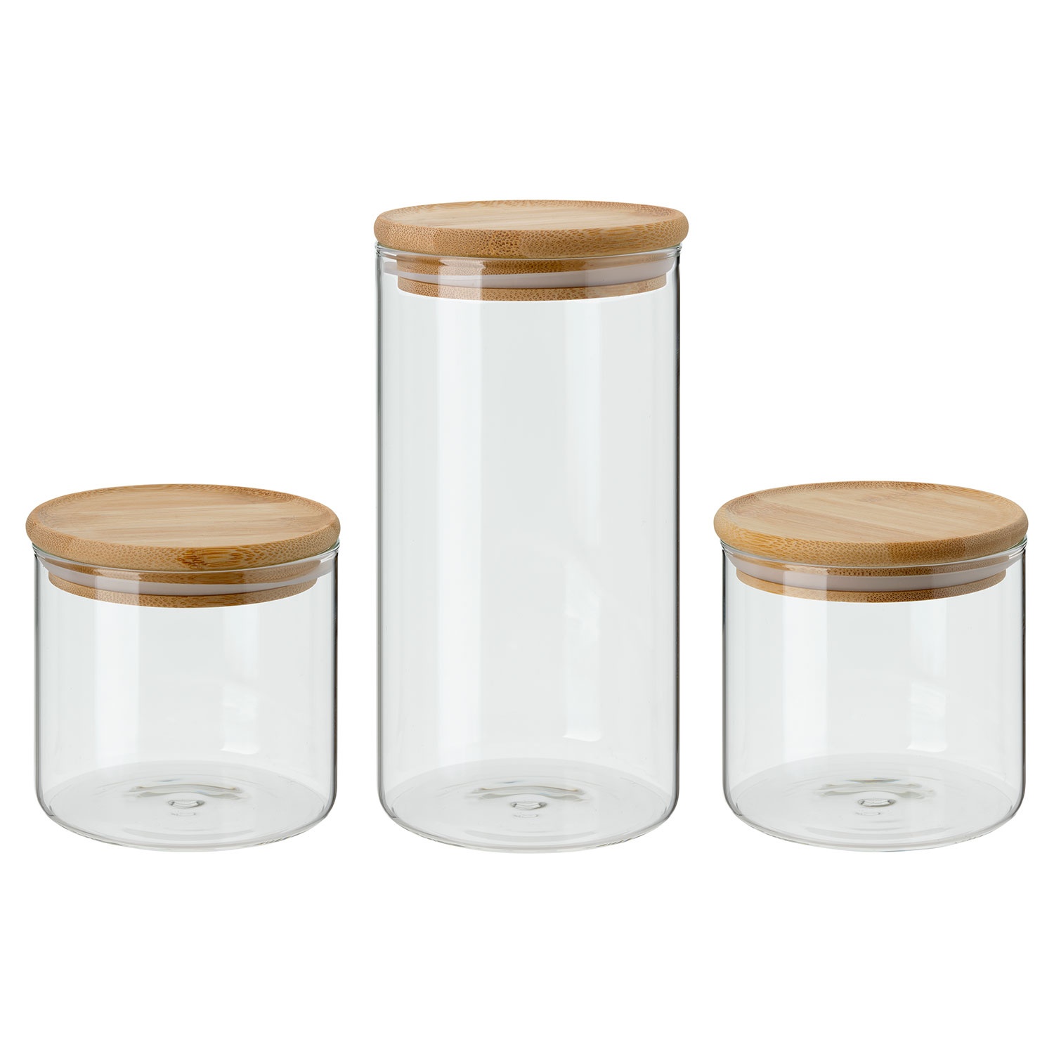 CROFTON® Aufbewahrungsdosen aus Glas, 3er-Set