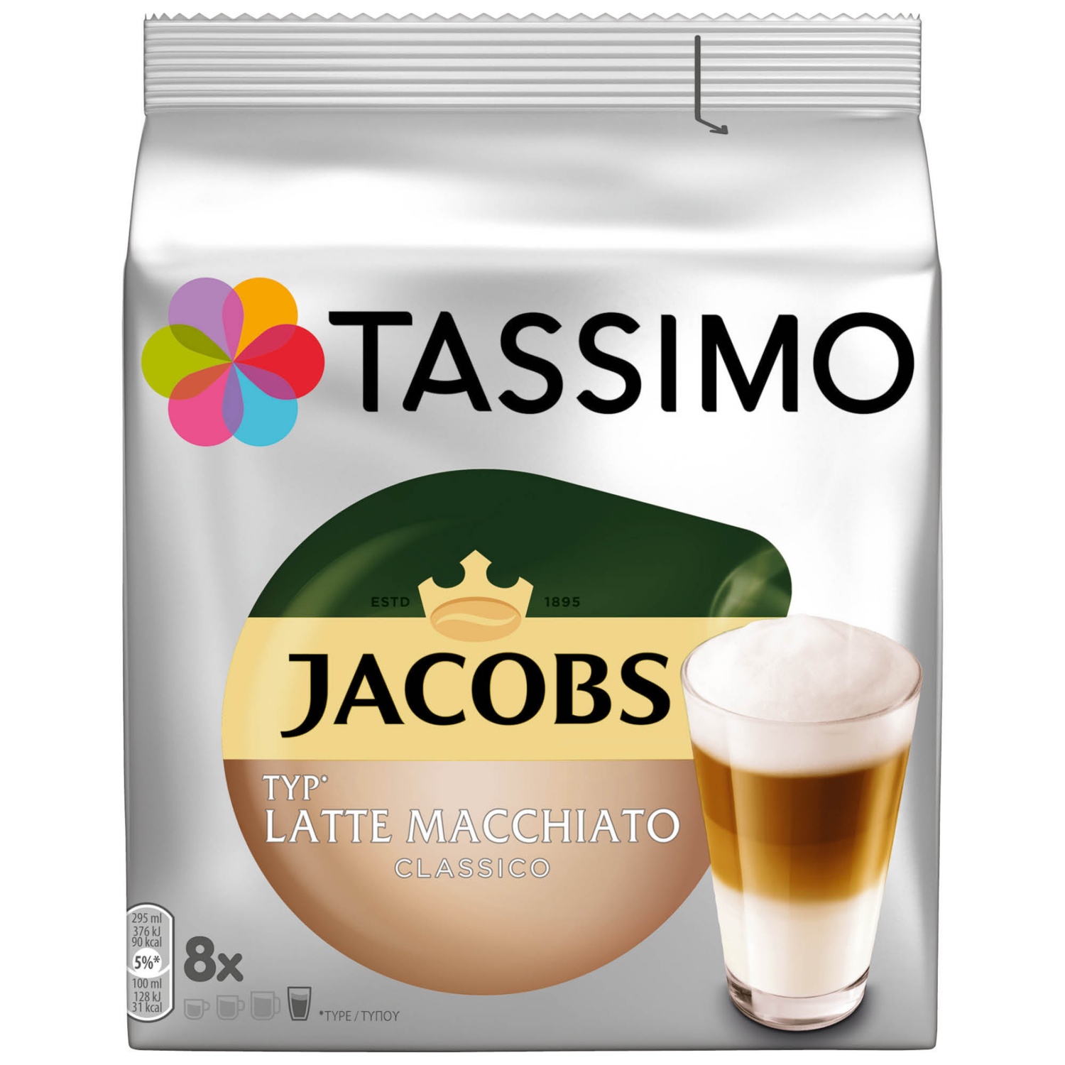 JACOBS Tassimo Milky 16er, Latte Macchiato