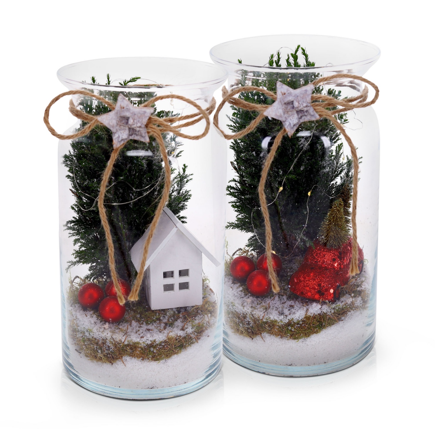 Glasarrangement Weihnachtszauber