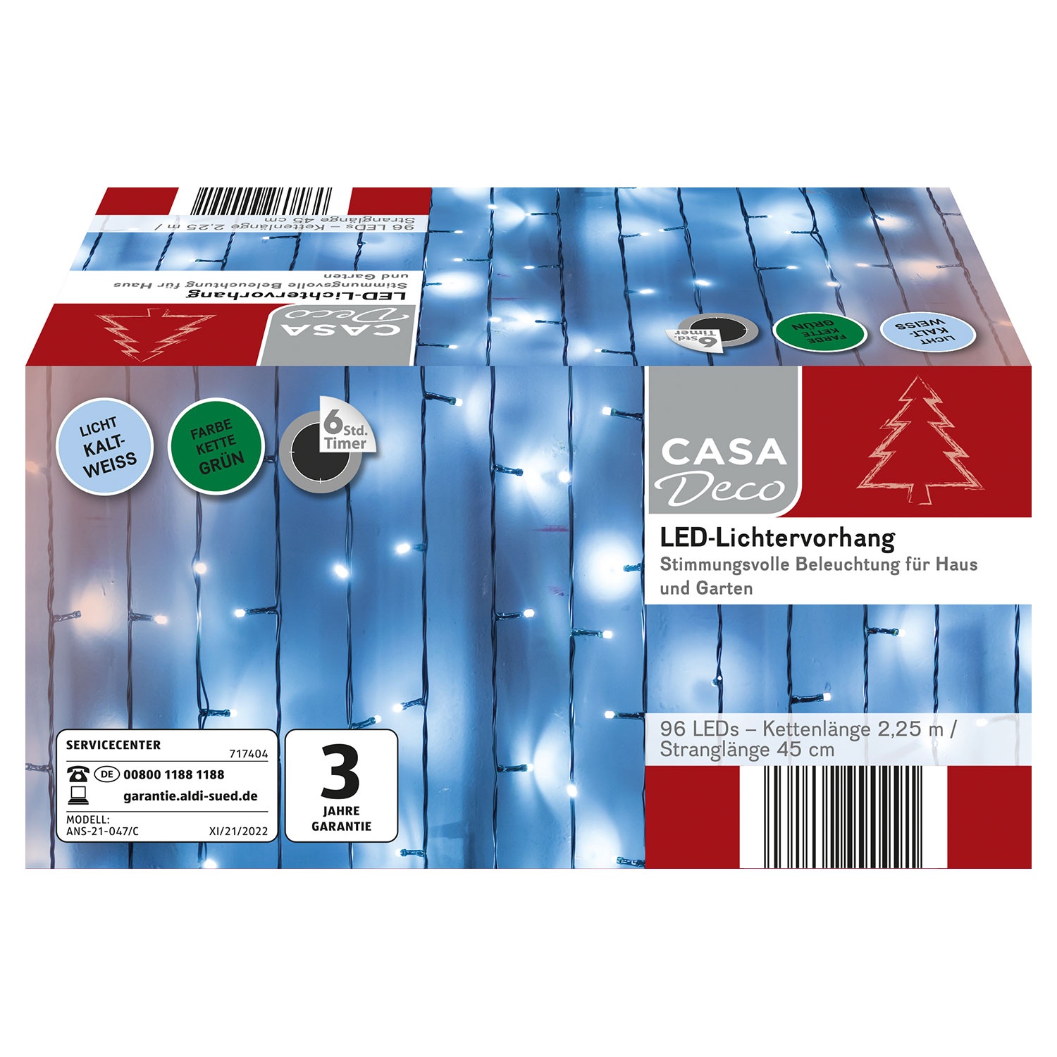 CASA DECO LED-Lichternetz oder -Lichtervorhang