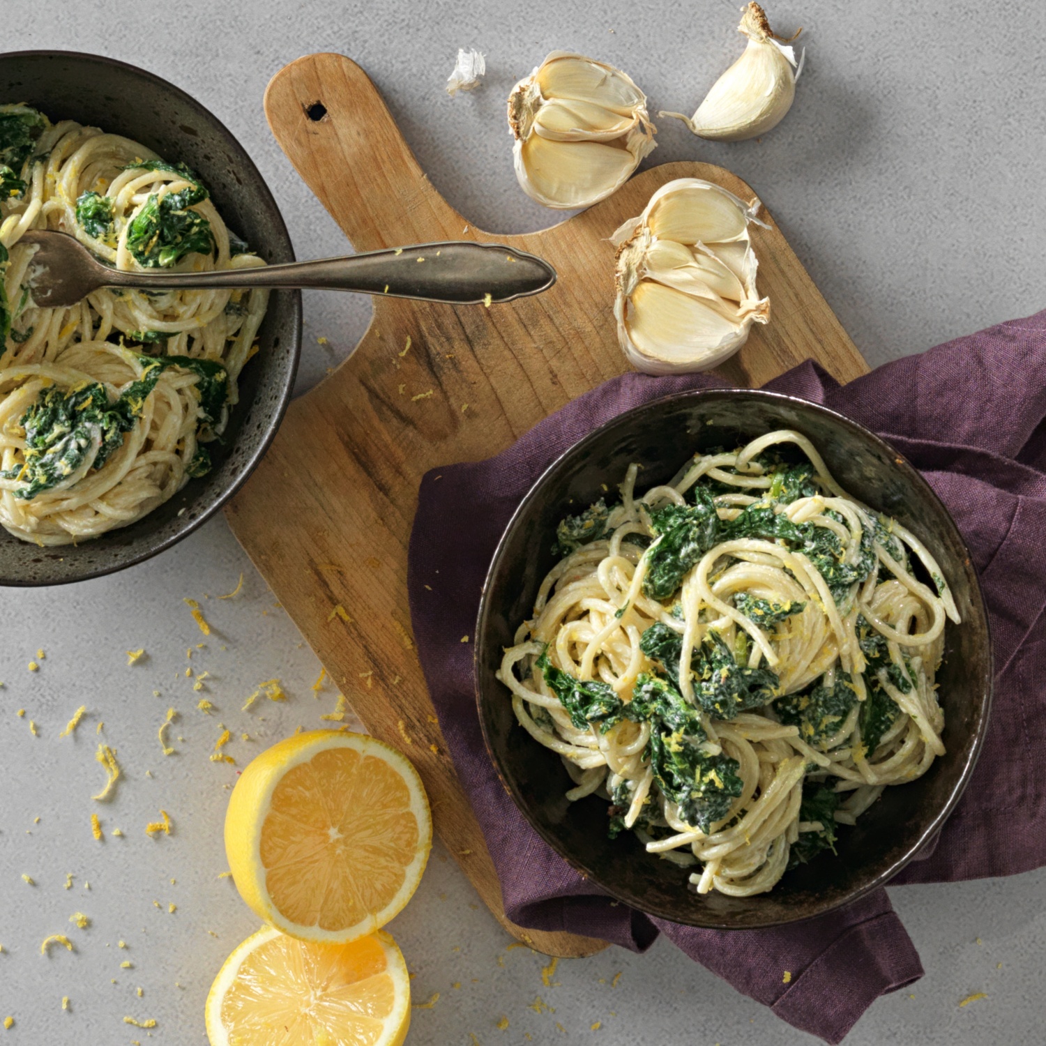 Vegane Spaghetti al Limone mit Blattspinat und Chili | ALDI SUISSE ...