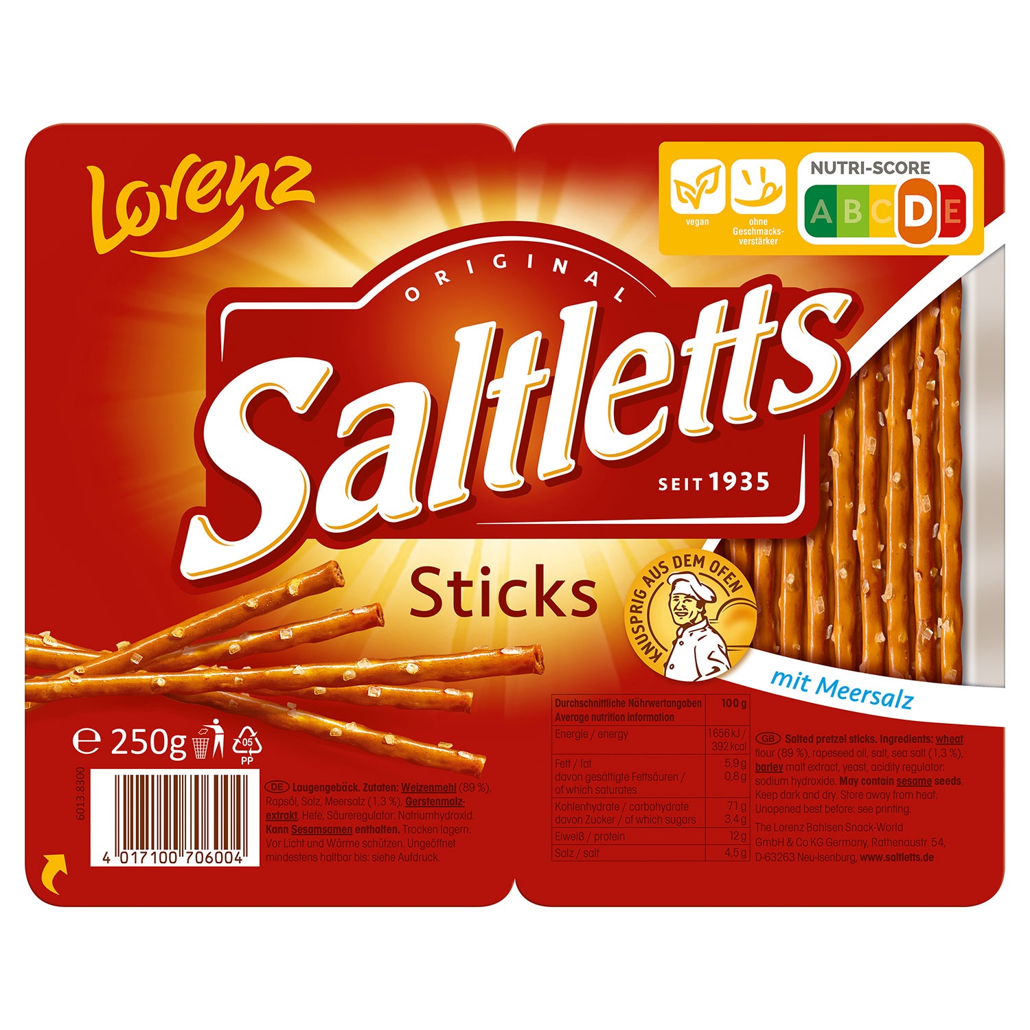 LORENZ Saltletts Sticks 250 g
