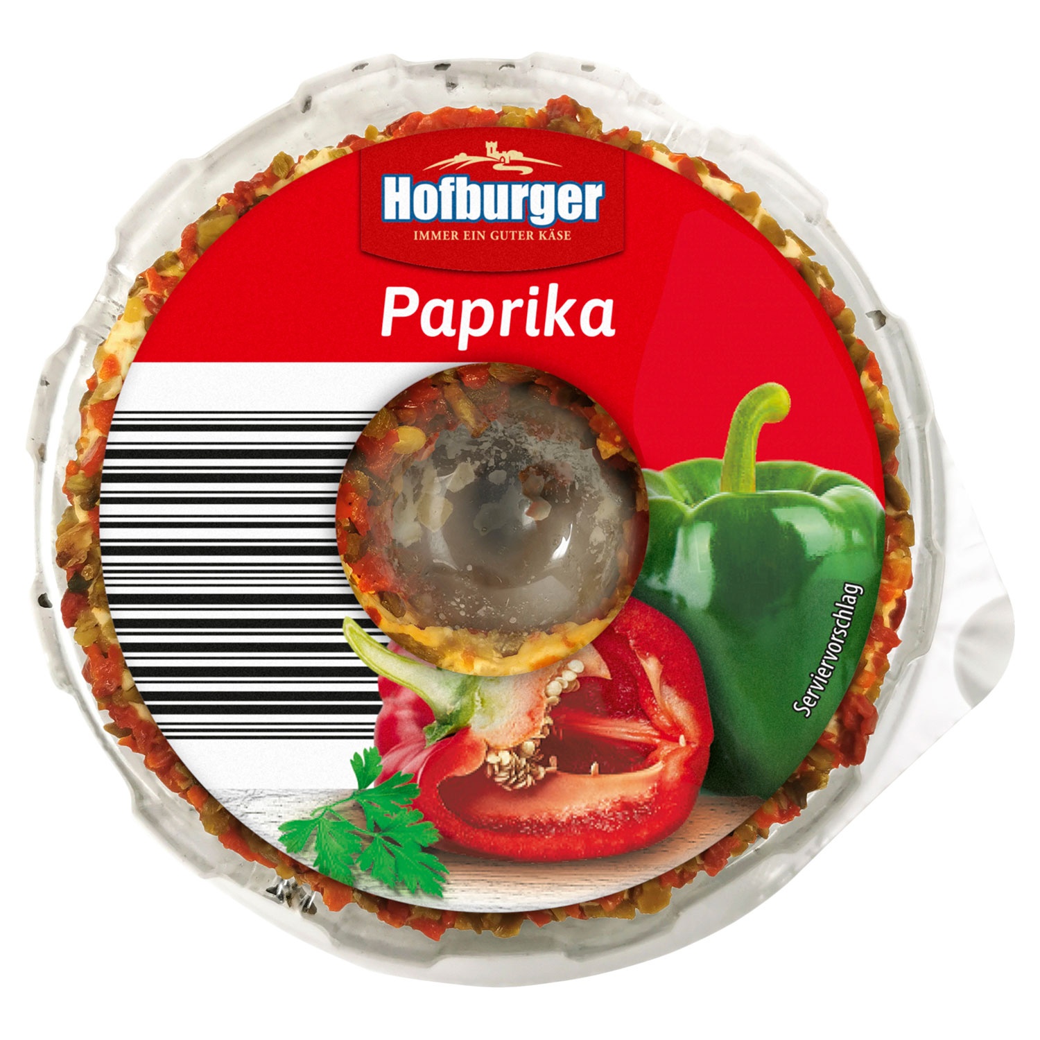 HOFBURGER Frischkäsering 125 g, Paprika