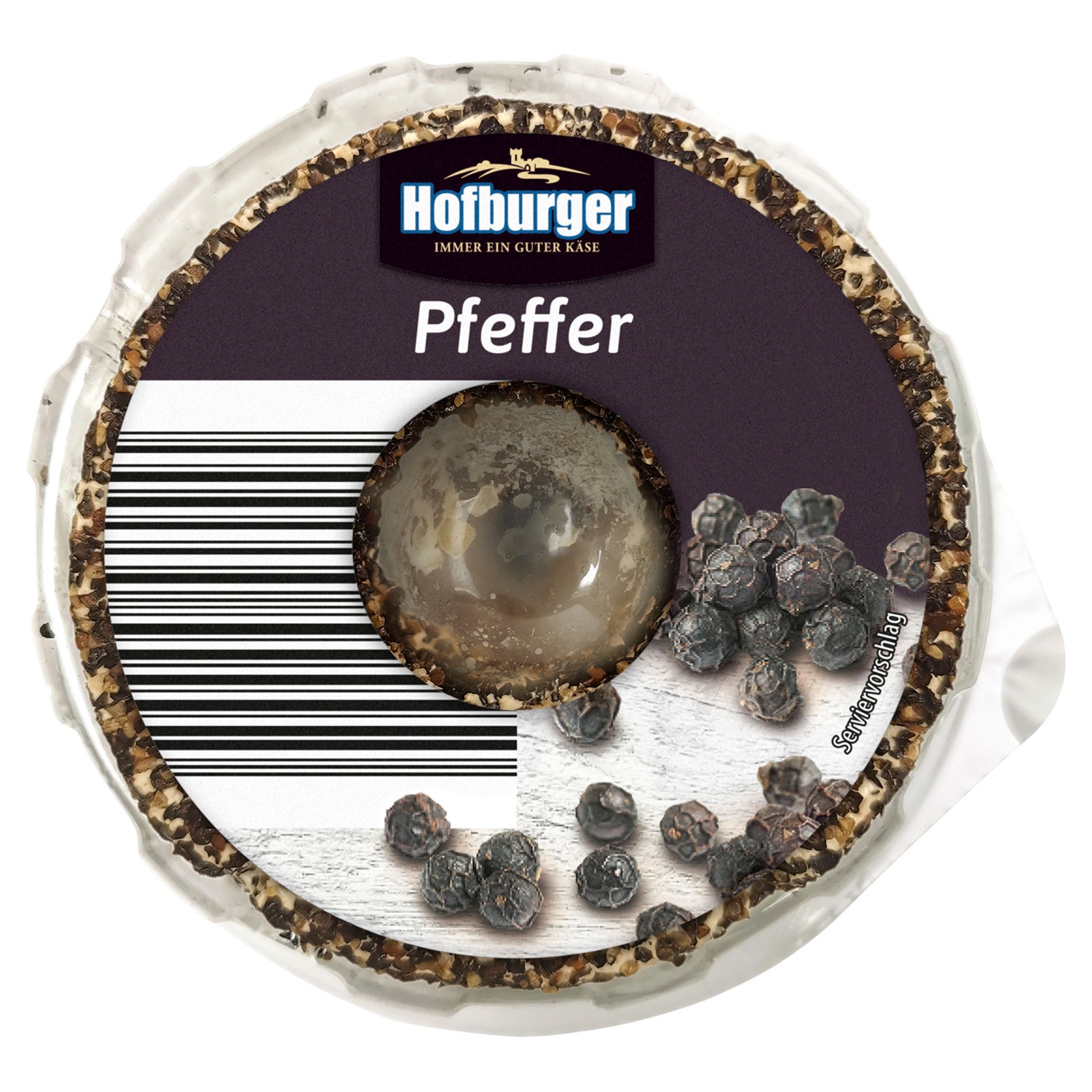 HOFBURGER Frischkäsering 125 g, Pfeffer