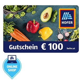 HOFER Warengutschein € 100 (per E-Mail zum Ausdrucken)