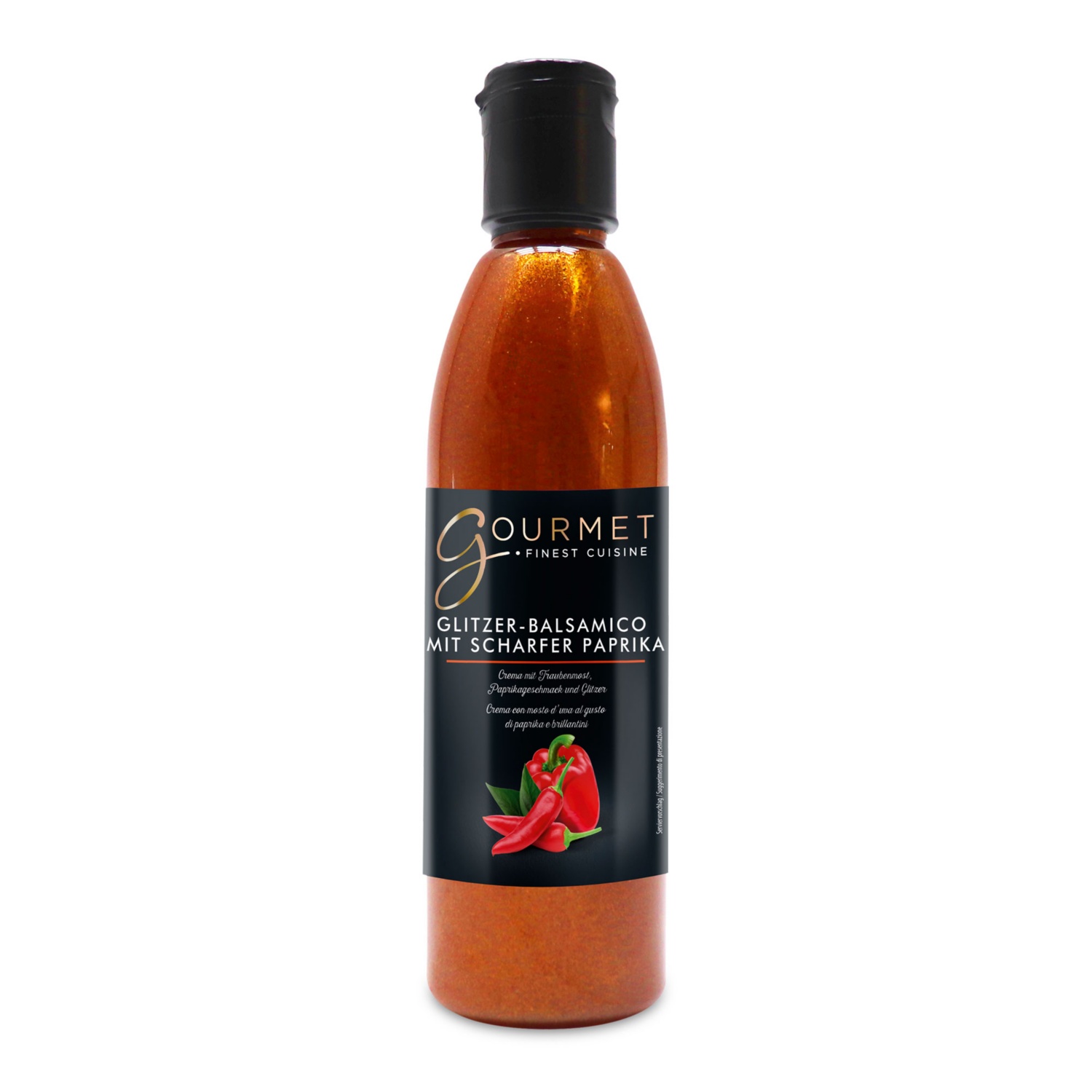 GOURMET Balsamico Crema mit Glitzer, Hot Paprika