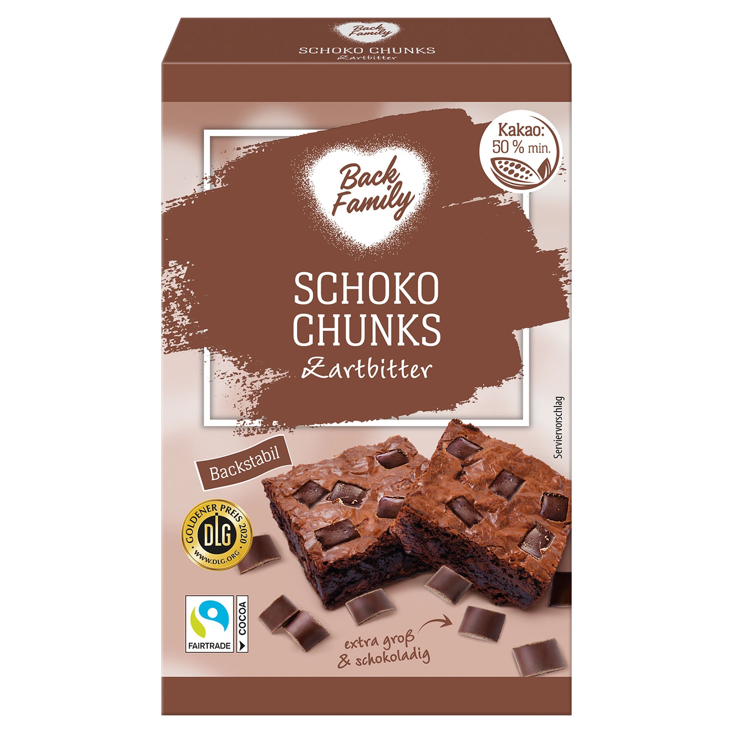 BACK FAMILY Schoko-Chunks 100 g, Zartbitter