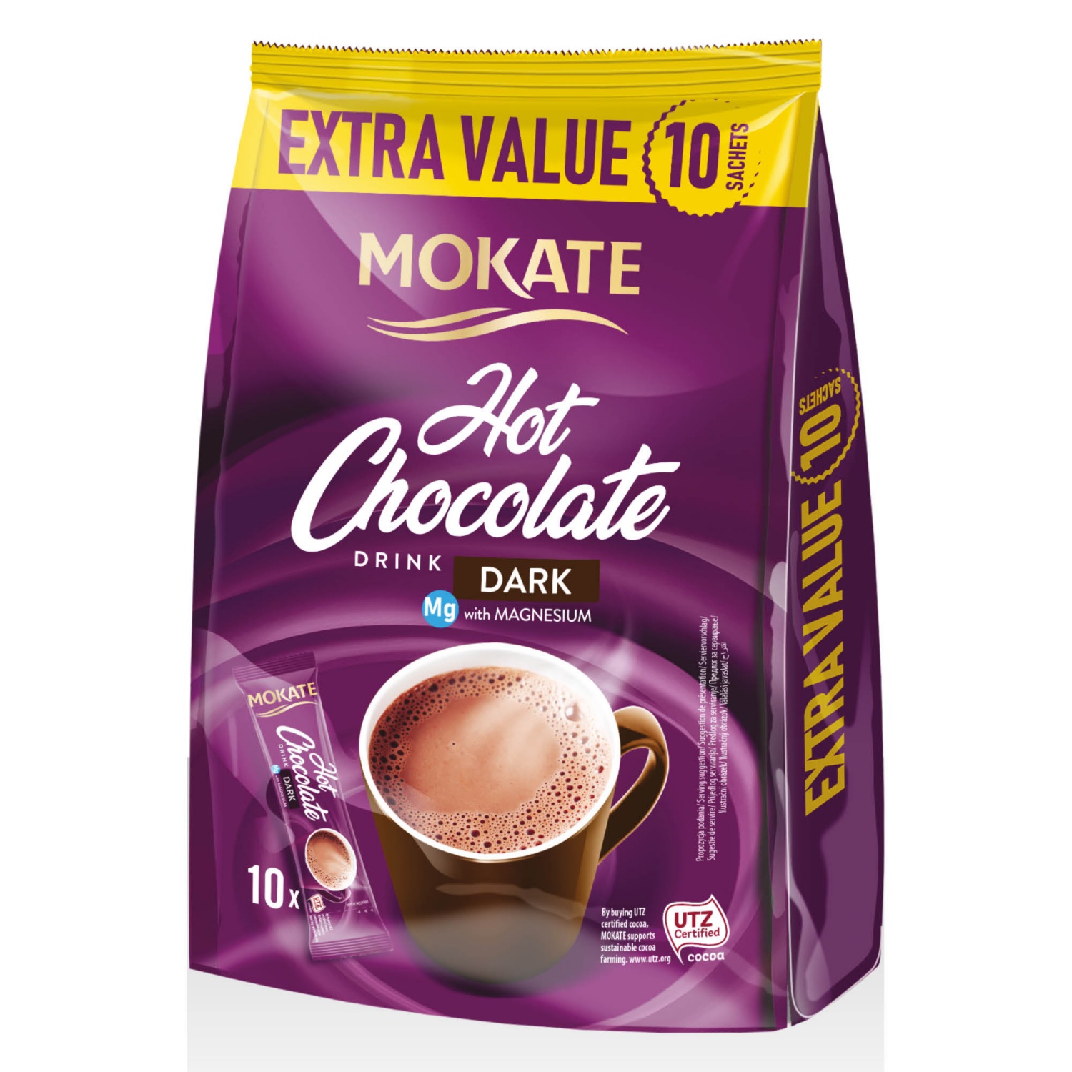 MOKATE Instant csokoládéitalpor 10 x 18 g, dark