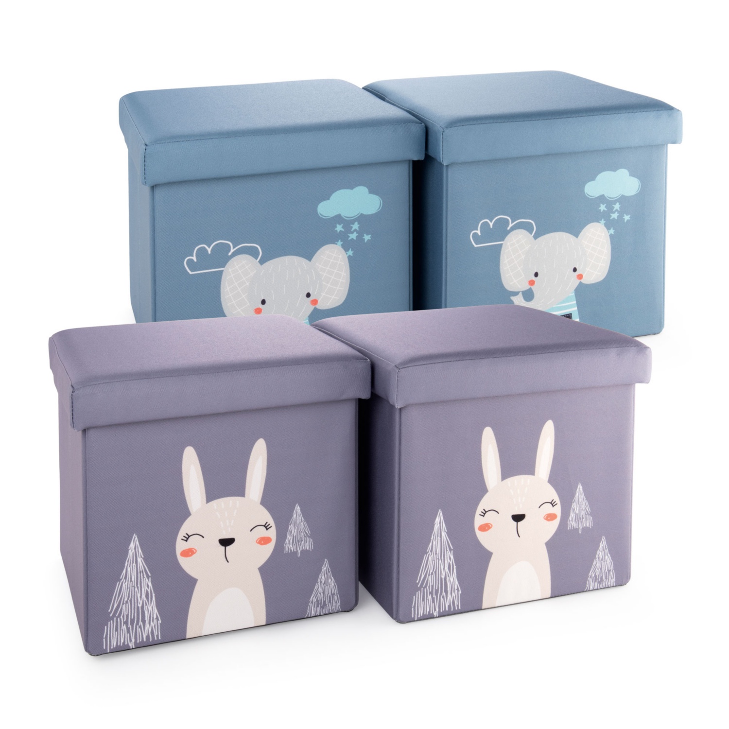 LIVING STYLE Pouf per bambini, confezione doppia