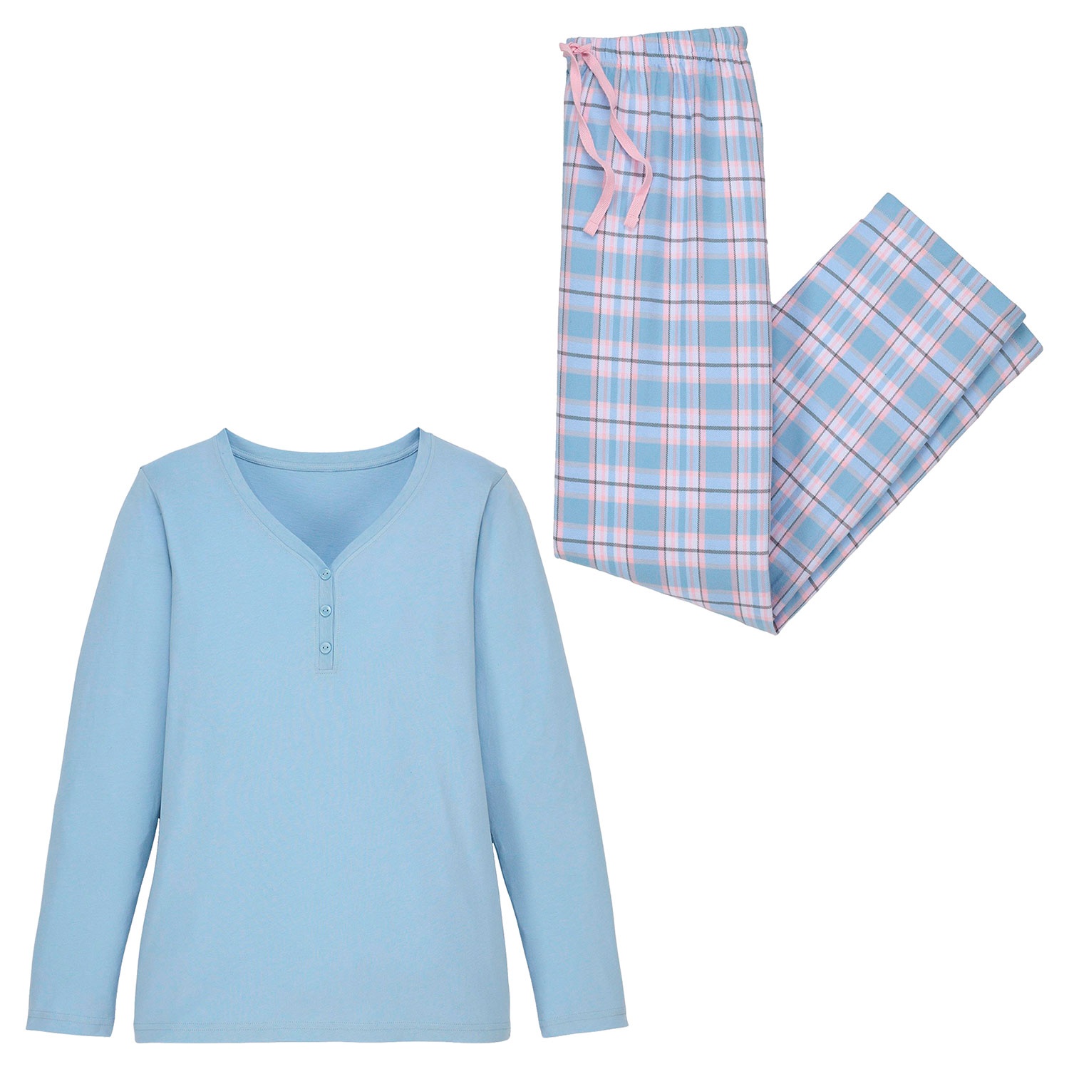 BLUE MOTION Damen Flanell-Pyjama