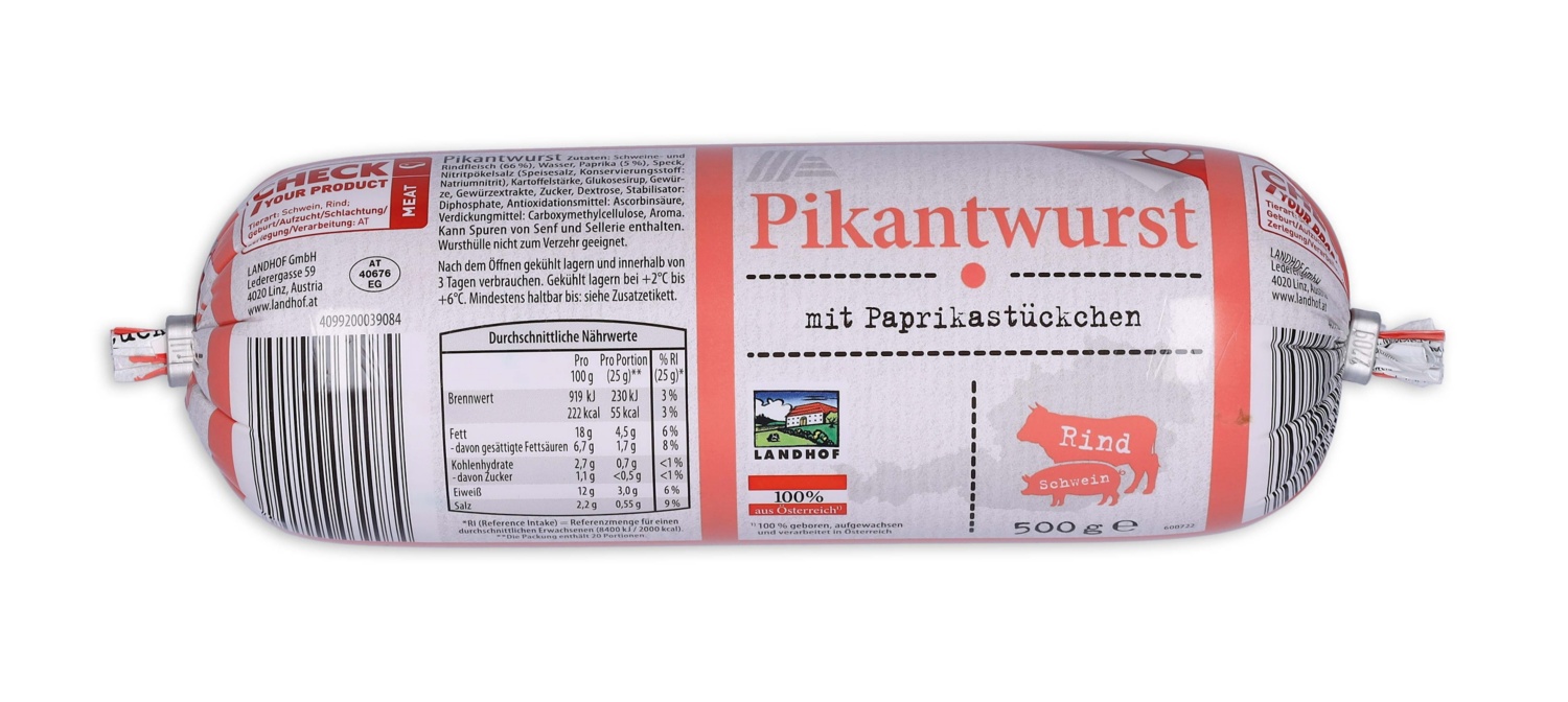 Extrawurst-Stange, Pikant