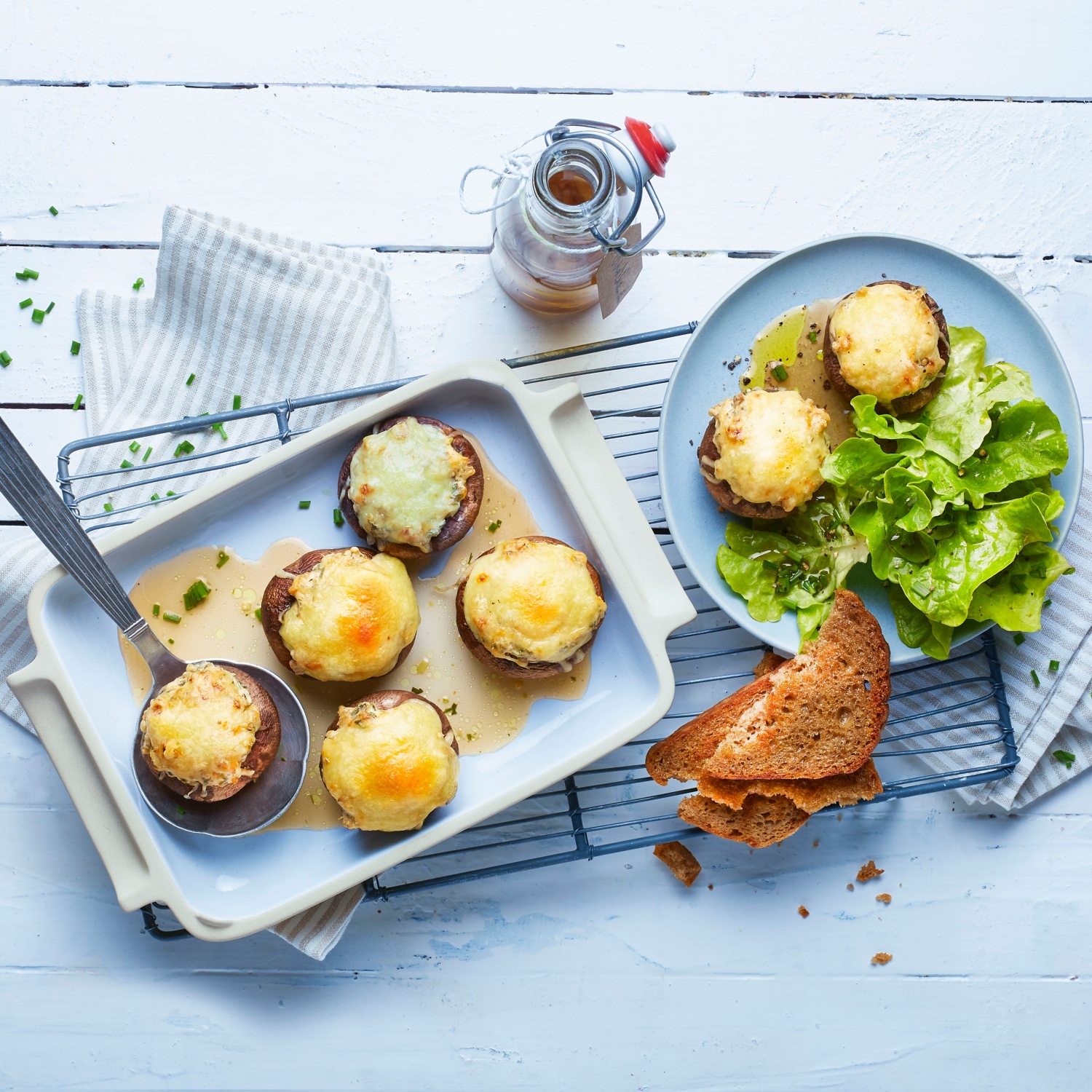 Gefüllte Champignons mit Käse überbacken | ALDI Rezeptwelt