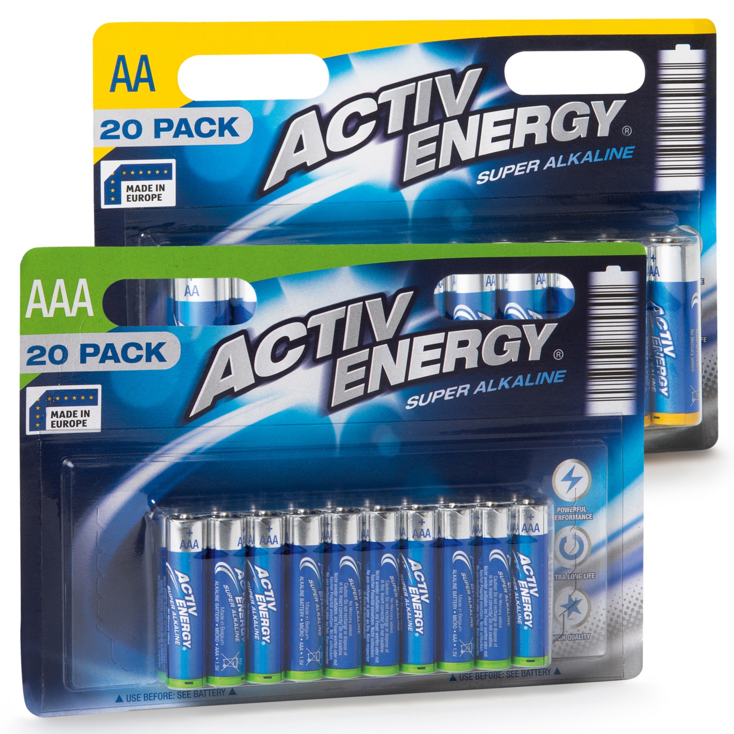 ACTIV ENERGY Batterie, confezione da 20
