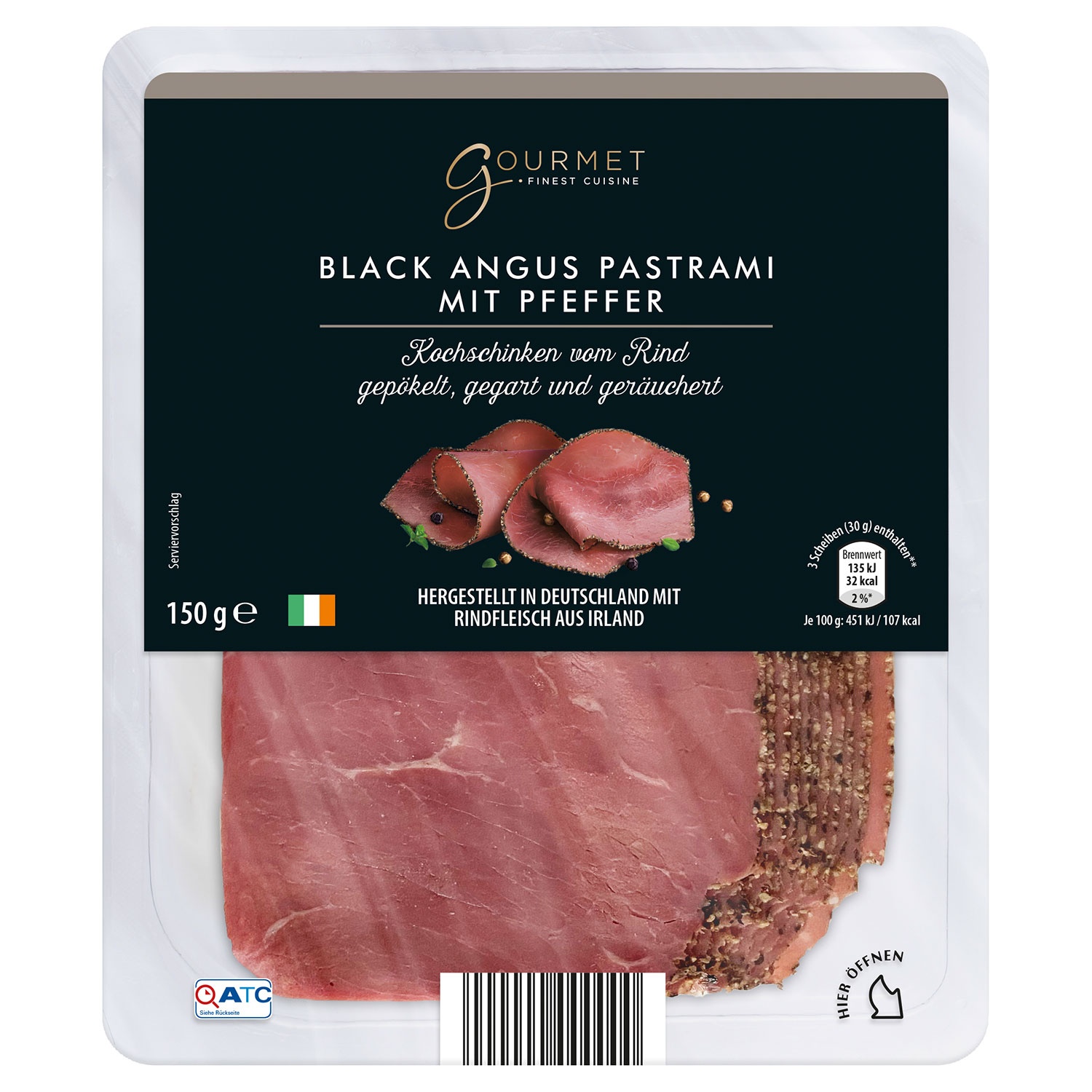 GOURMET FINEST CUISINE Black Angus Pastrami 150 g