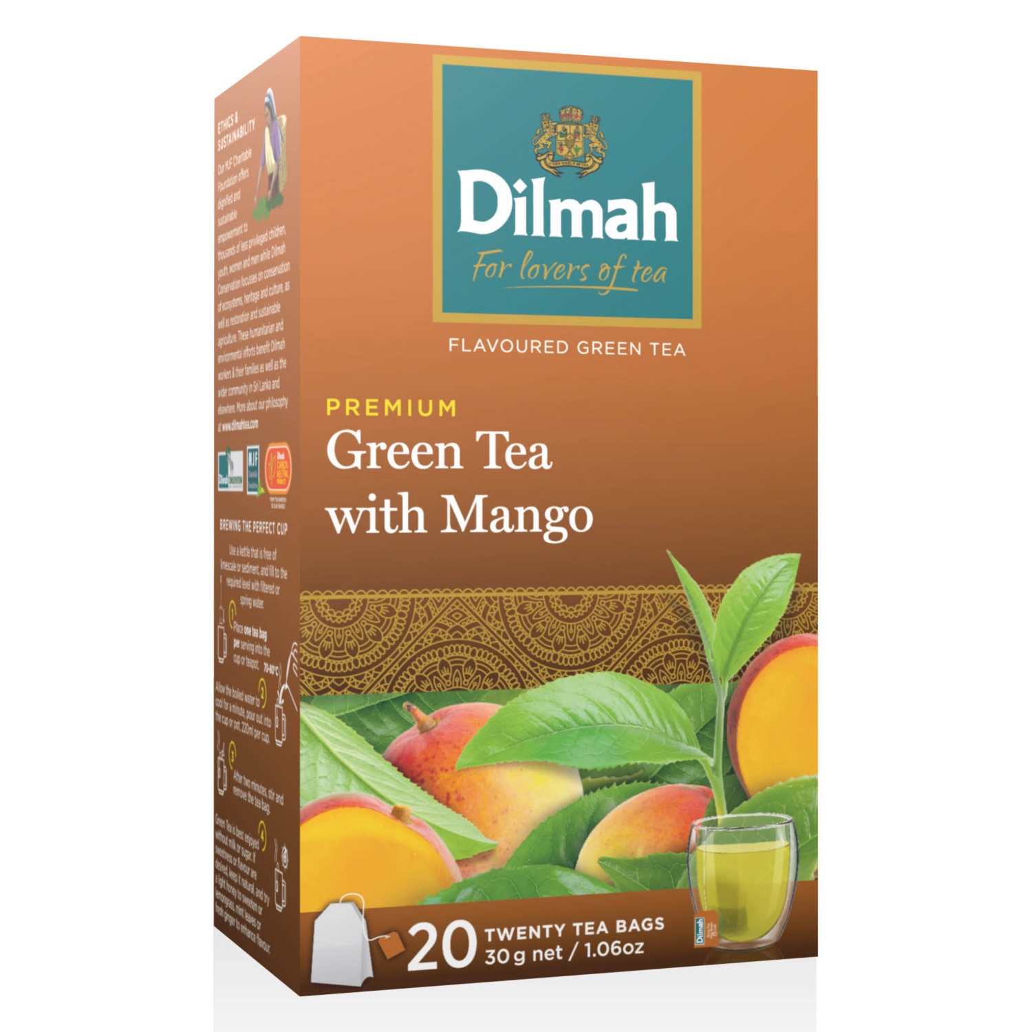 DILMAH Teaválogatás, 30 g, mangós zöld tea