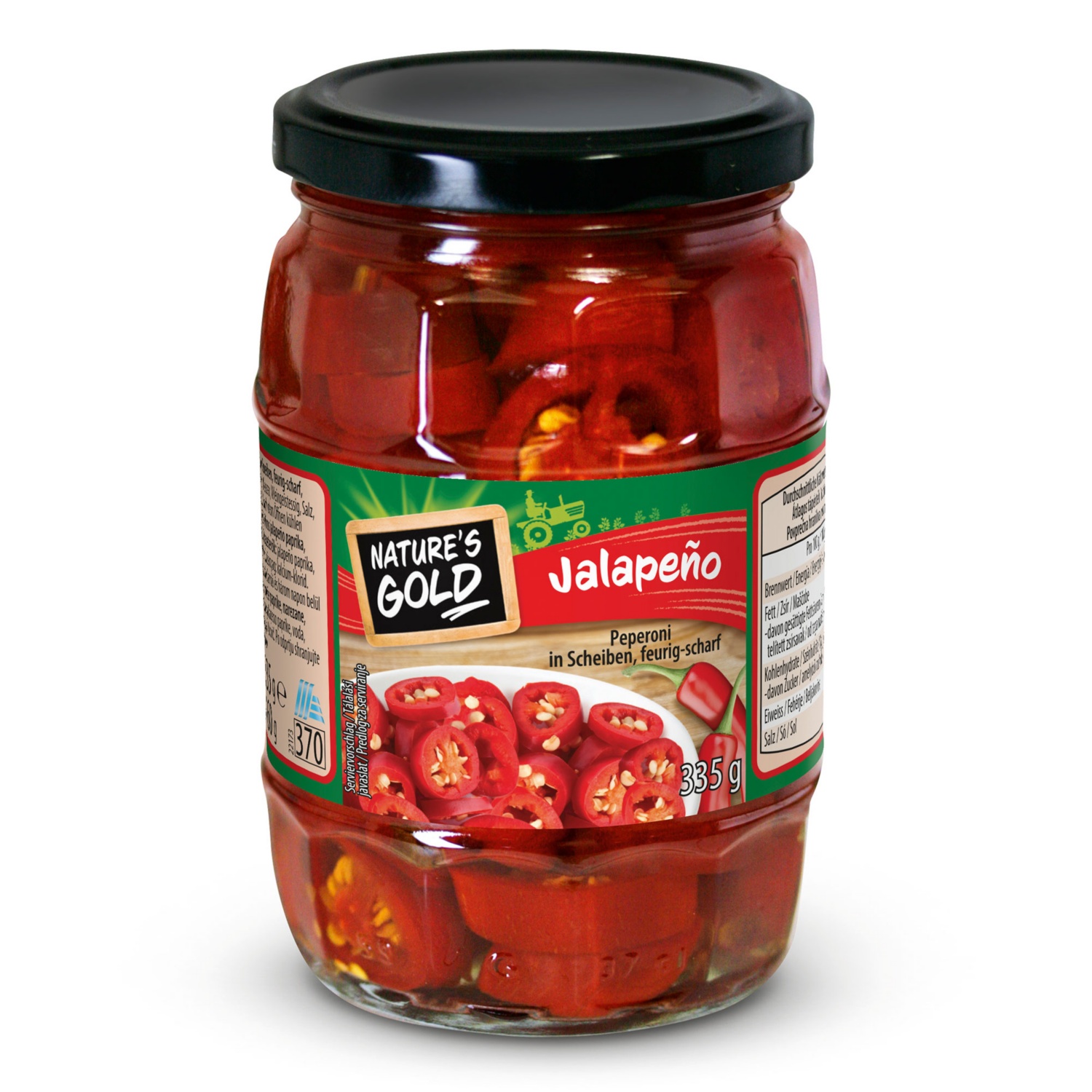 NATURE&amp;#39;S GOLD Pepperoni, piros jalapeño paprika, szeletelt, 335 g (160 ...