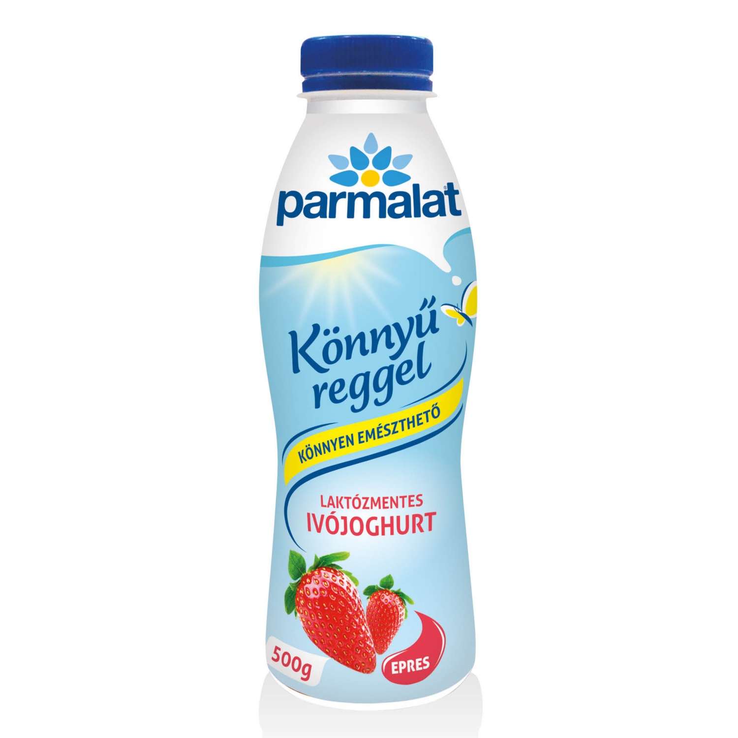 PARMALAT Laktózmentes ivójoghurt 500 g, epres