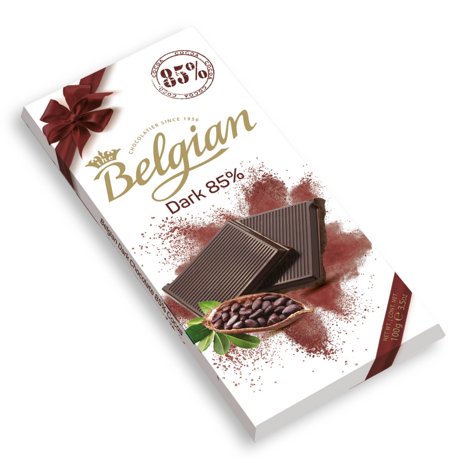 BELGIAN Táblás csokoládé 100 g, 85 %-os étcsokoládé